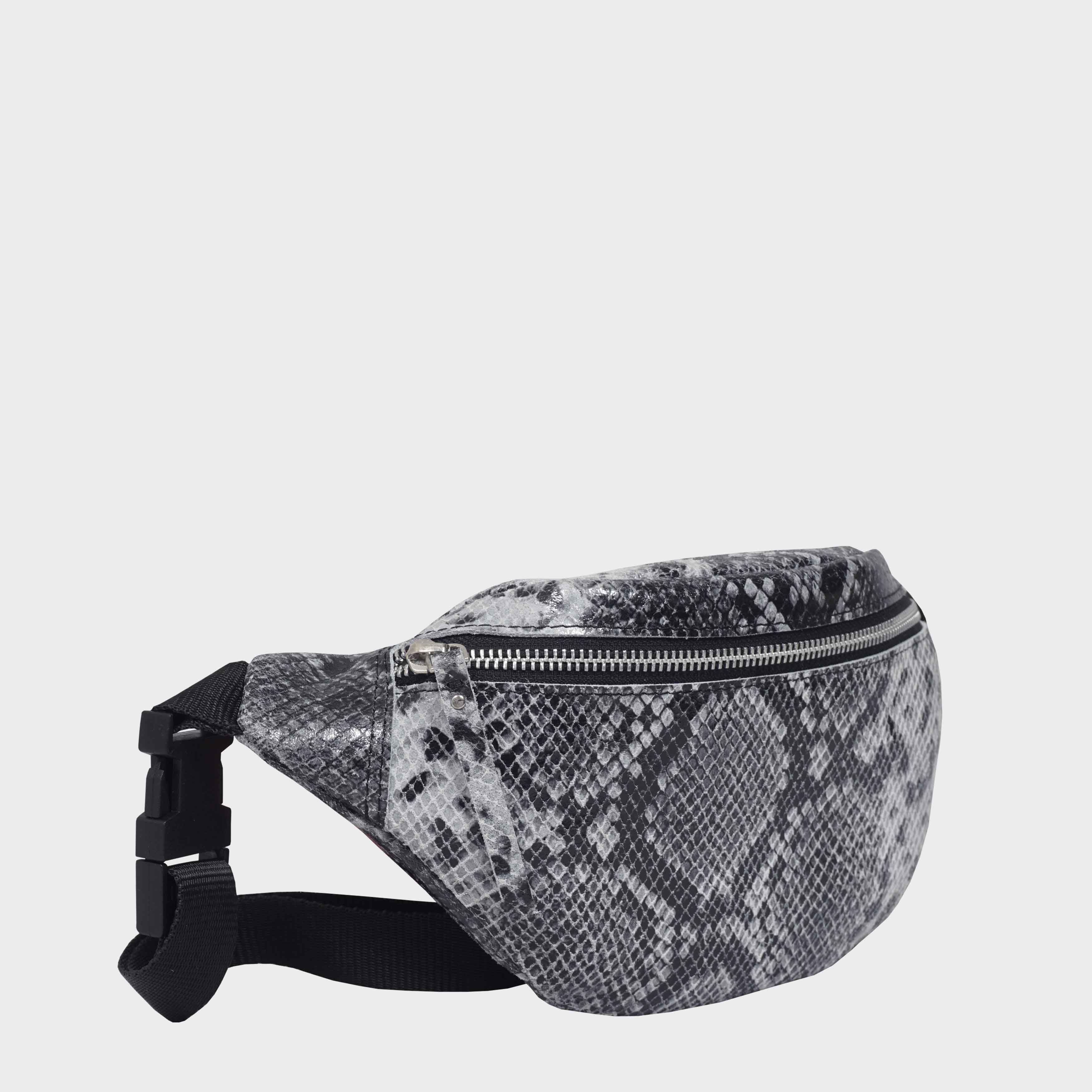 Black 'NOAH' Real Leather Bum Belt Bag, Image 1 of 6