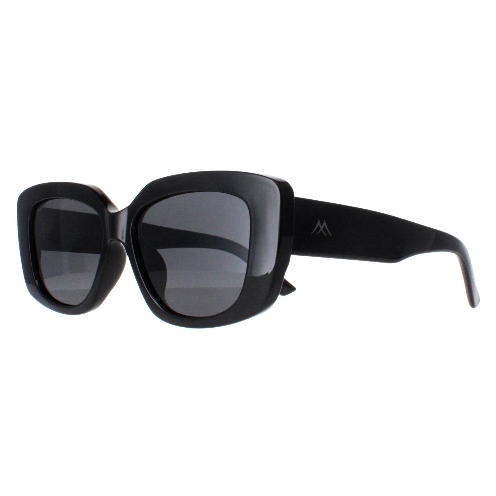Black Montana Black Rectangle Shiny Black Smoke Polarized MP56, Image 2 of 4