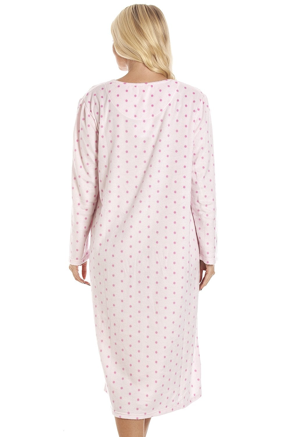 Pink Camille Lingerie Pink Polka Dot Nightdress, Image 3 of 5