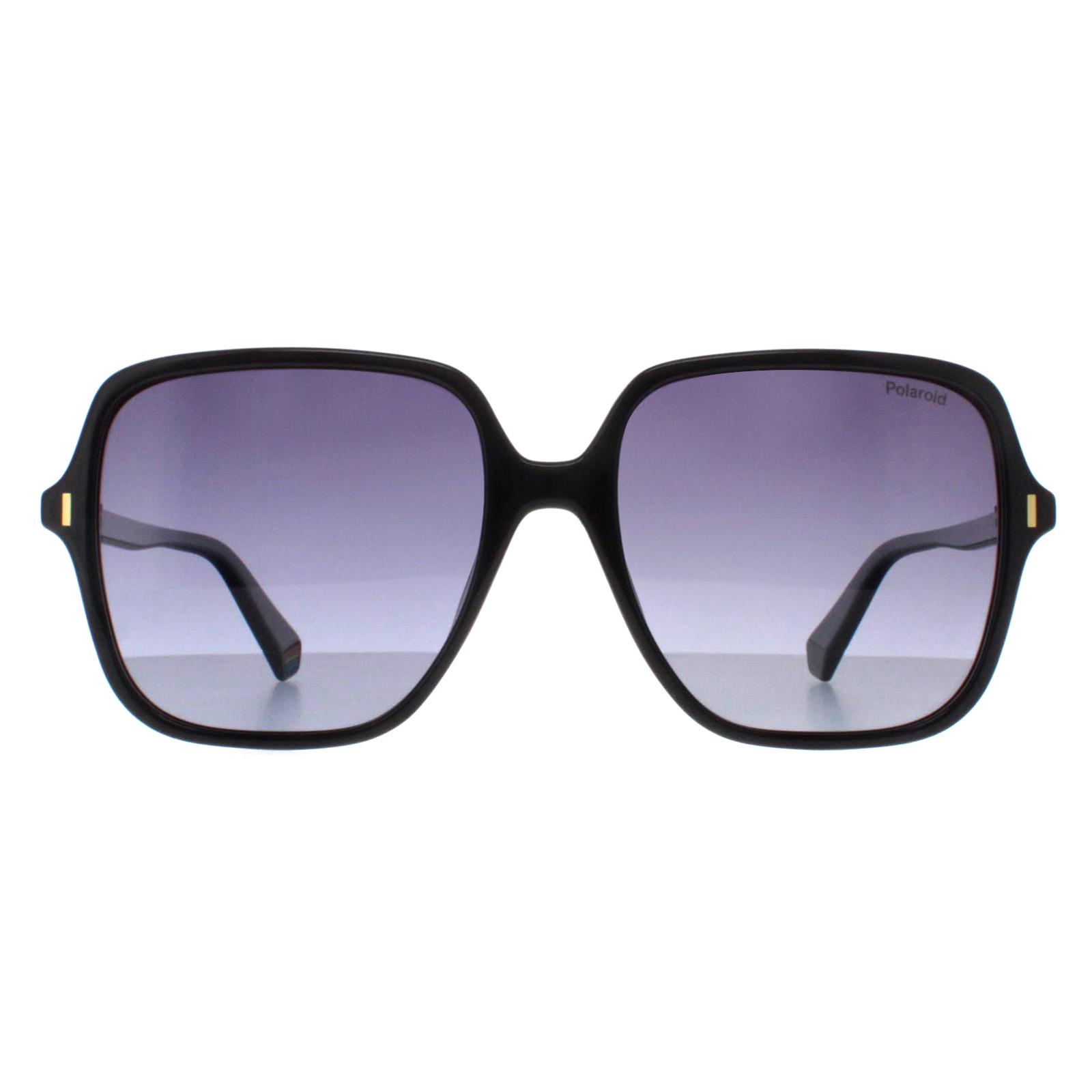 Black Polaroid Black Square Black Grey Gradient Polarized PLD 6219/S, Image 1 of 4