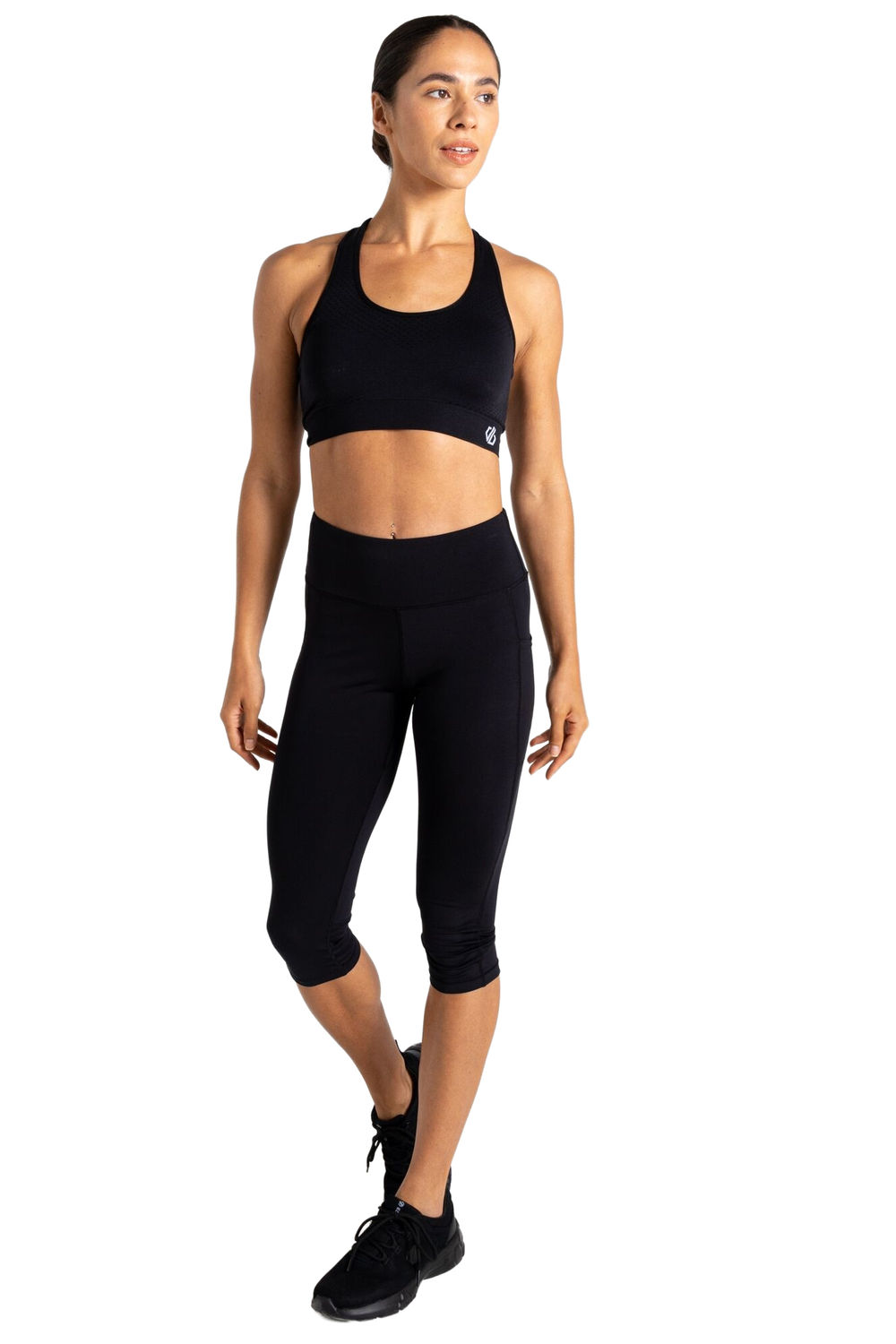 Black Influential II Plain 3/4 Leggings, Image 5 of 5