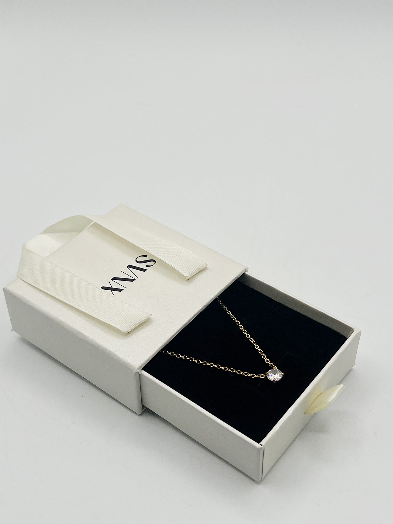Gold Diamante Crystal Necklace - Gift Boxed, Image 4 of 6