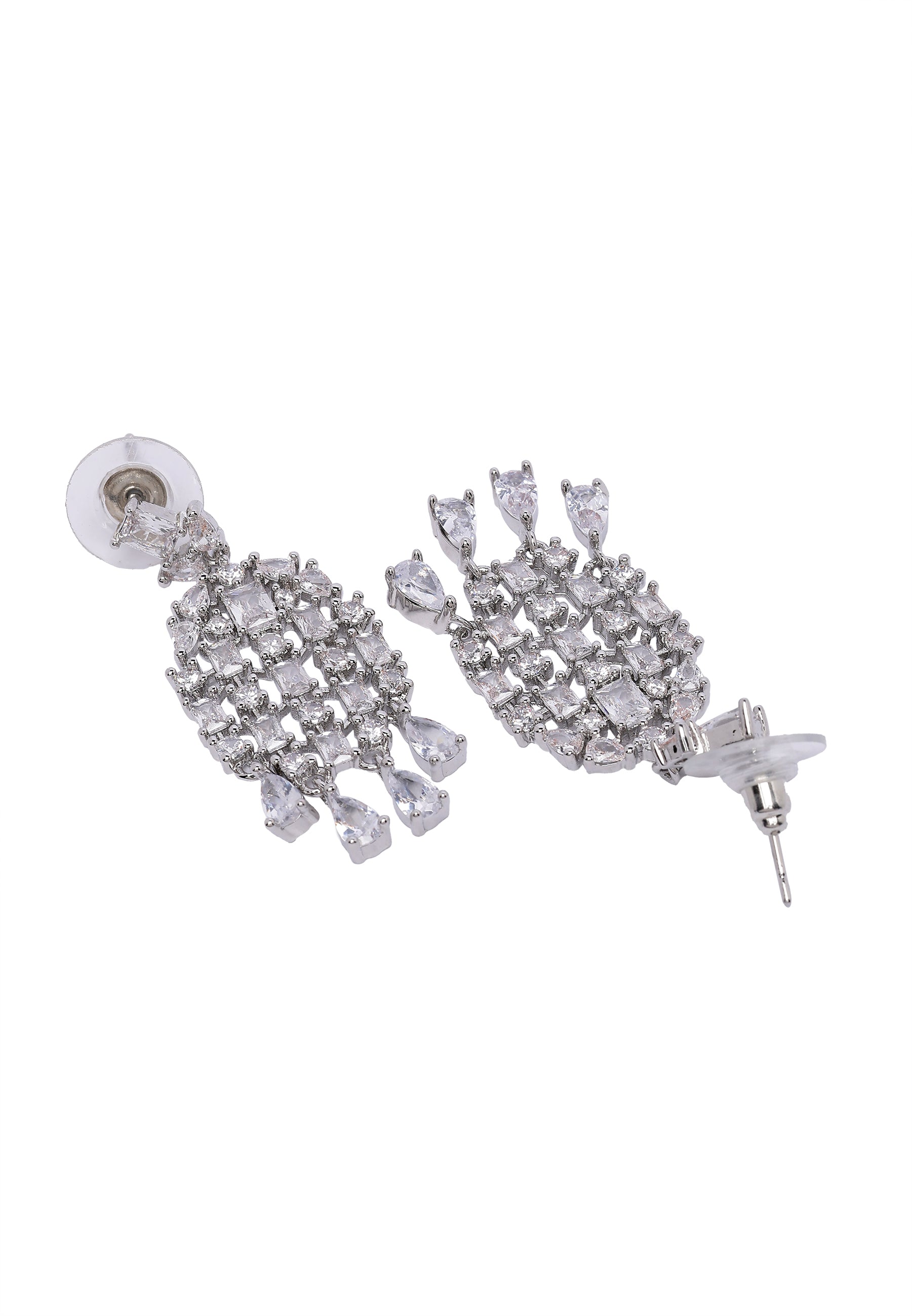 Silver Dewdrop Classy Earrings, Image 3 of 5