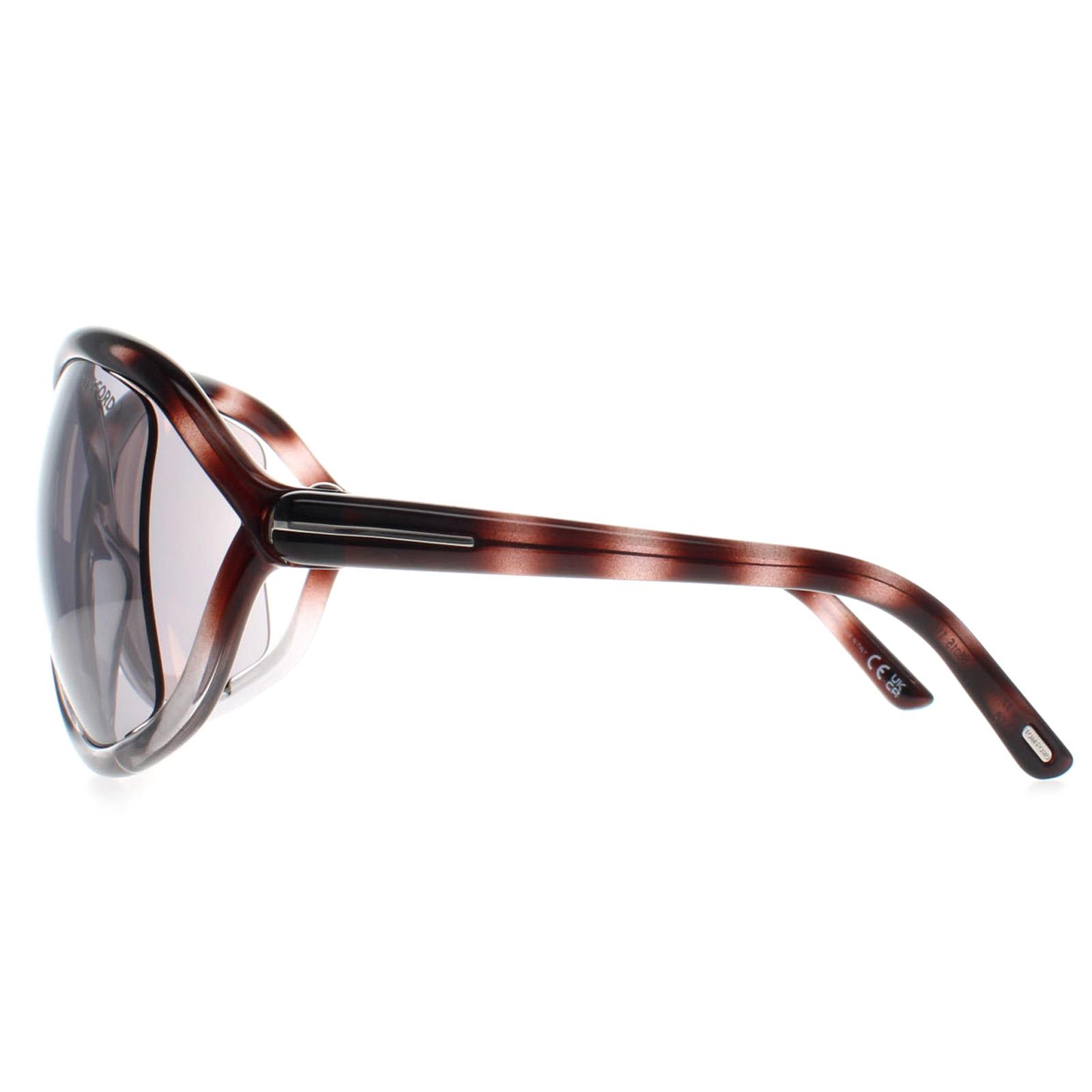 Butterfly Gradient Grey Tortoise Smoke Grey Silver Mirror Bettina FT1068 Sunglasses, Image 3 of 3