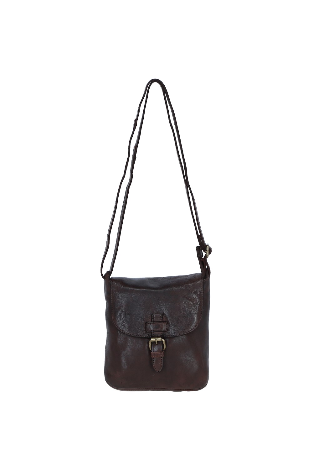 Dark Brown Real Leather Small Luxurious Flight Bag, Image 2 of 5