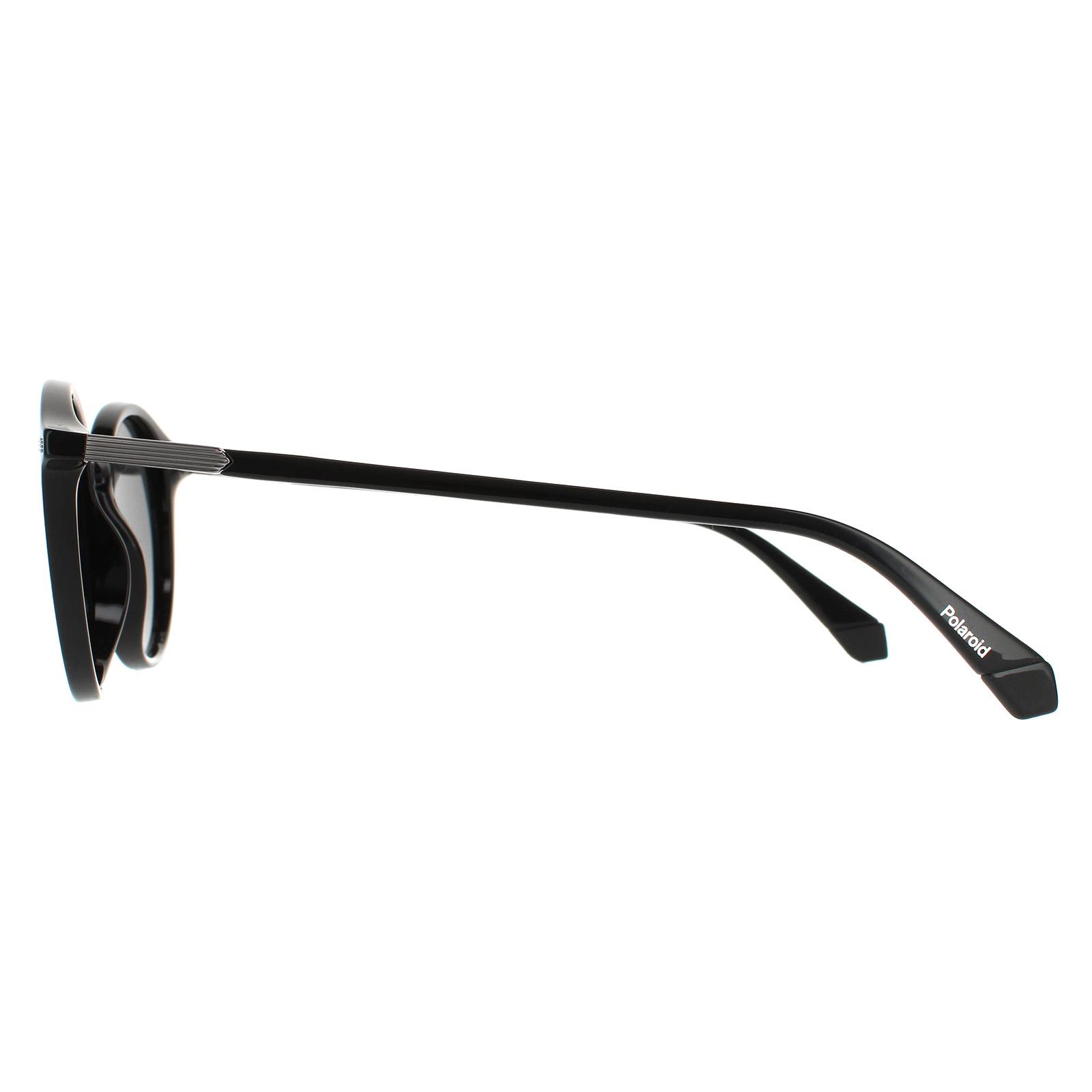 Black Polaroid Black Round Black Grey Polarized, Image 3 of 4
