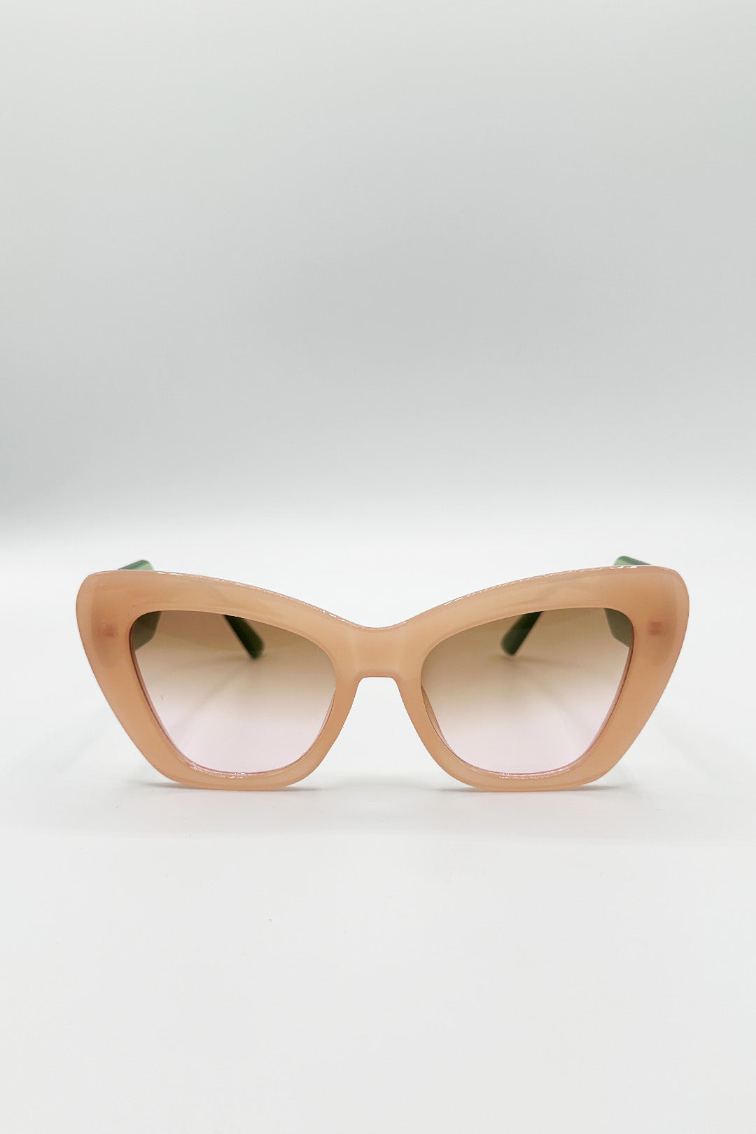 Multi Cat Eye Sunglasses in Pink Green, Image 2 of 4