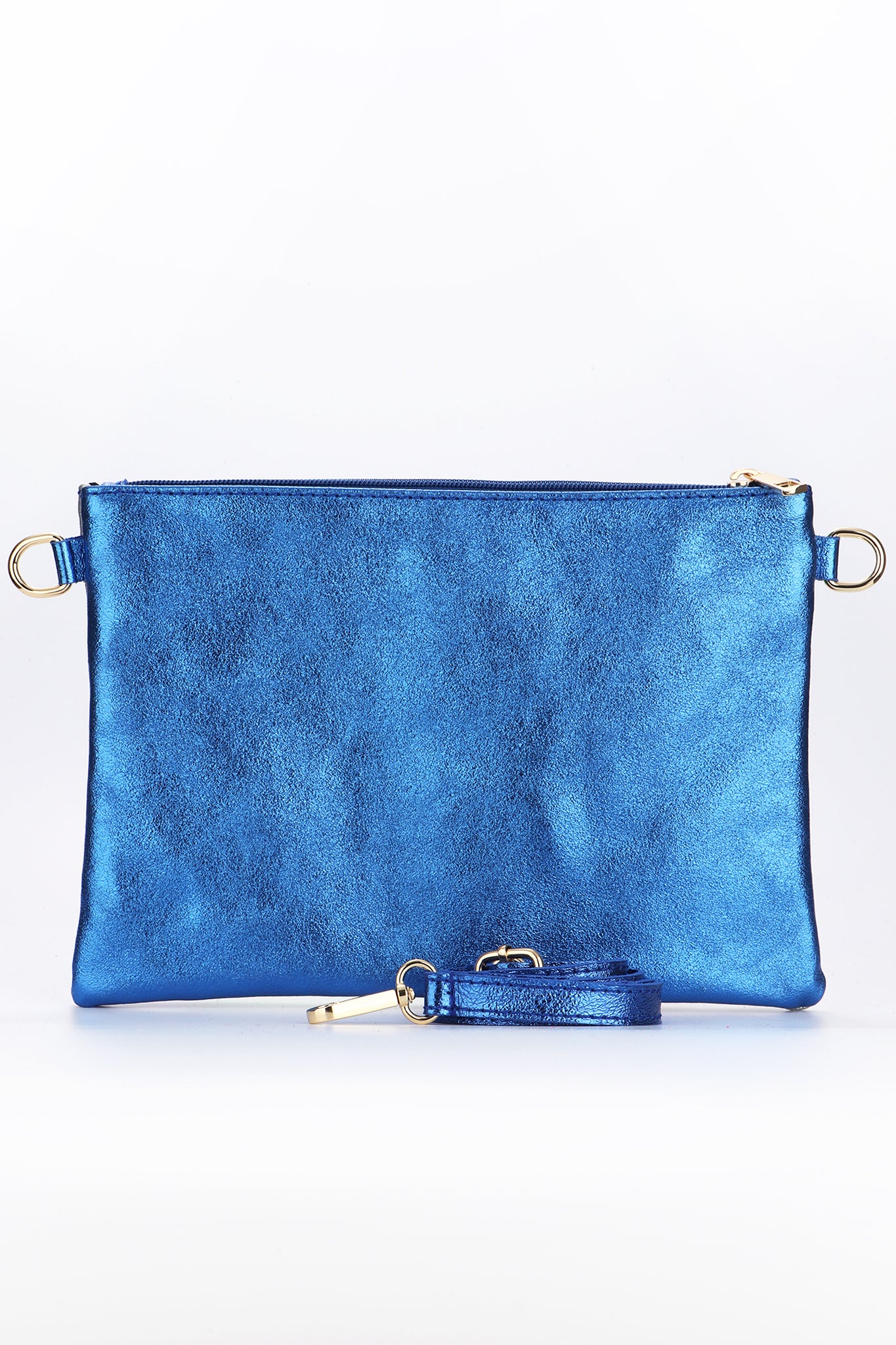 Multi Rainbow Striped Italian Leather Clutch Bag, Image 3 of 3