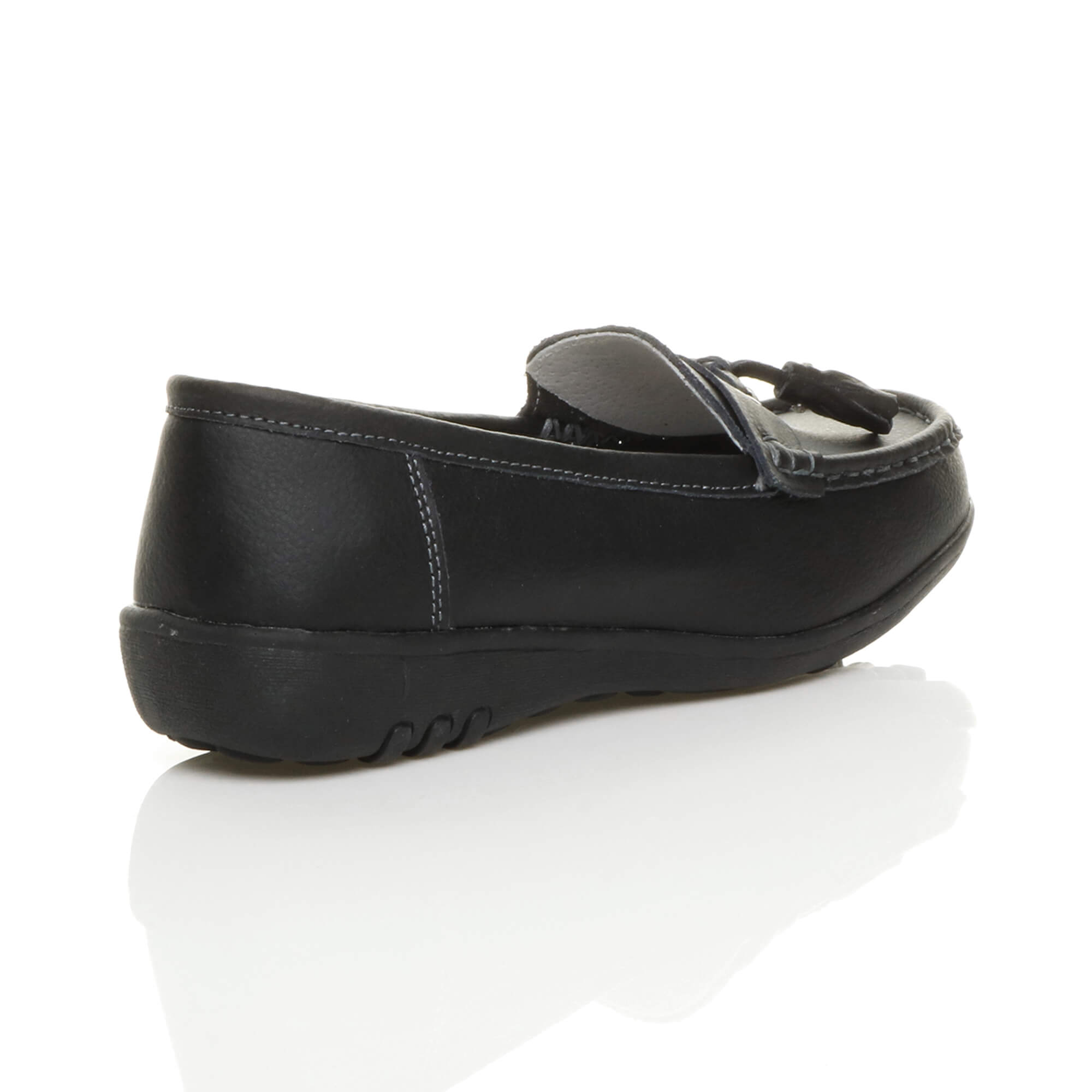 Black Comfort Boat Shoes Loafers, Image 4 of 8