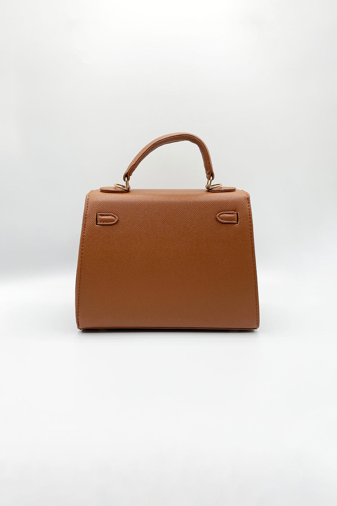 Brown Top Handle Satchel Tote Bag, Image 4 of 5