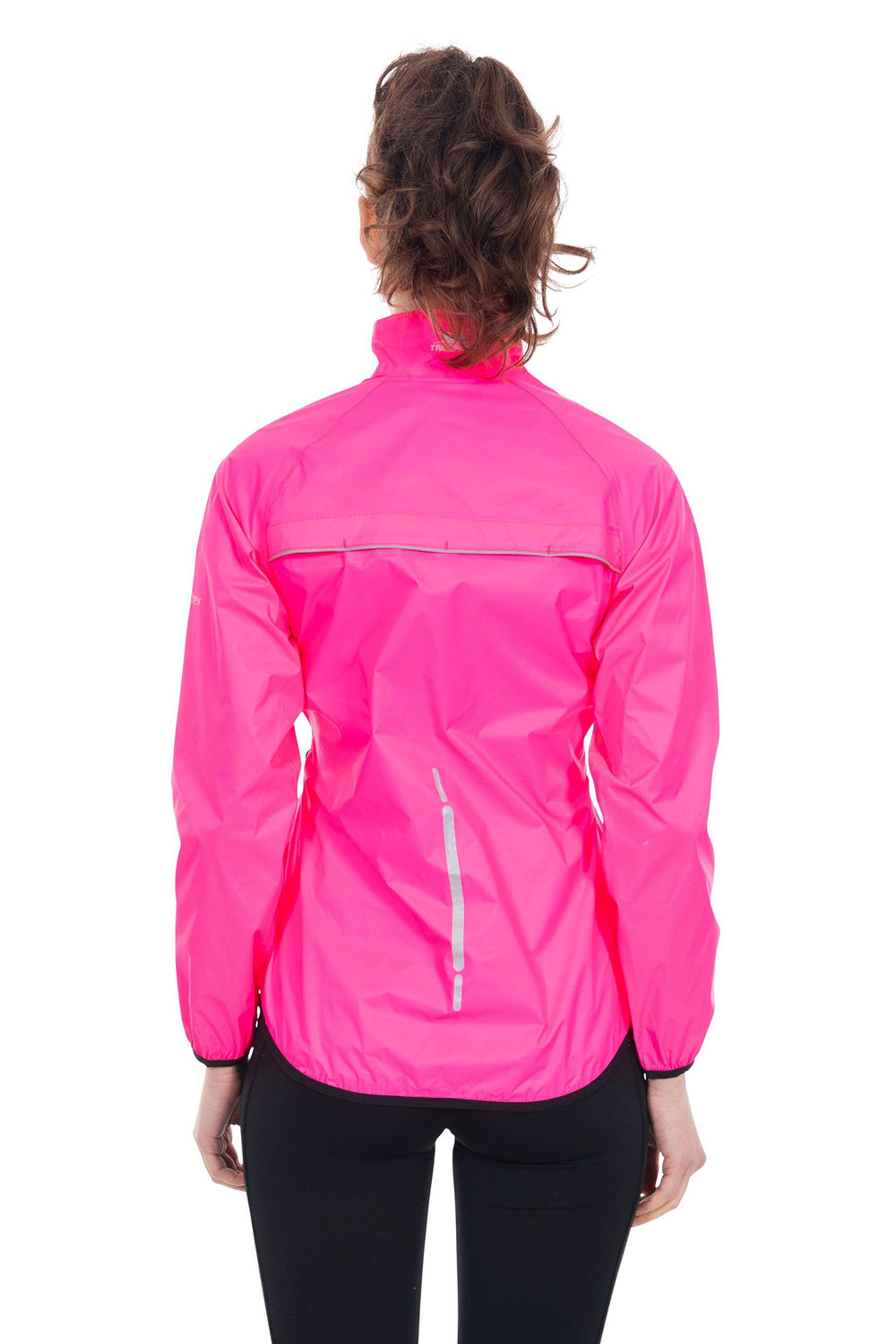 Pink Flourescent Trespass Pink Flourescent Beaming Packaway HiVis Jacket, Image 6 of 8