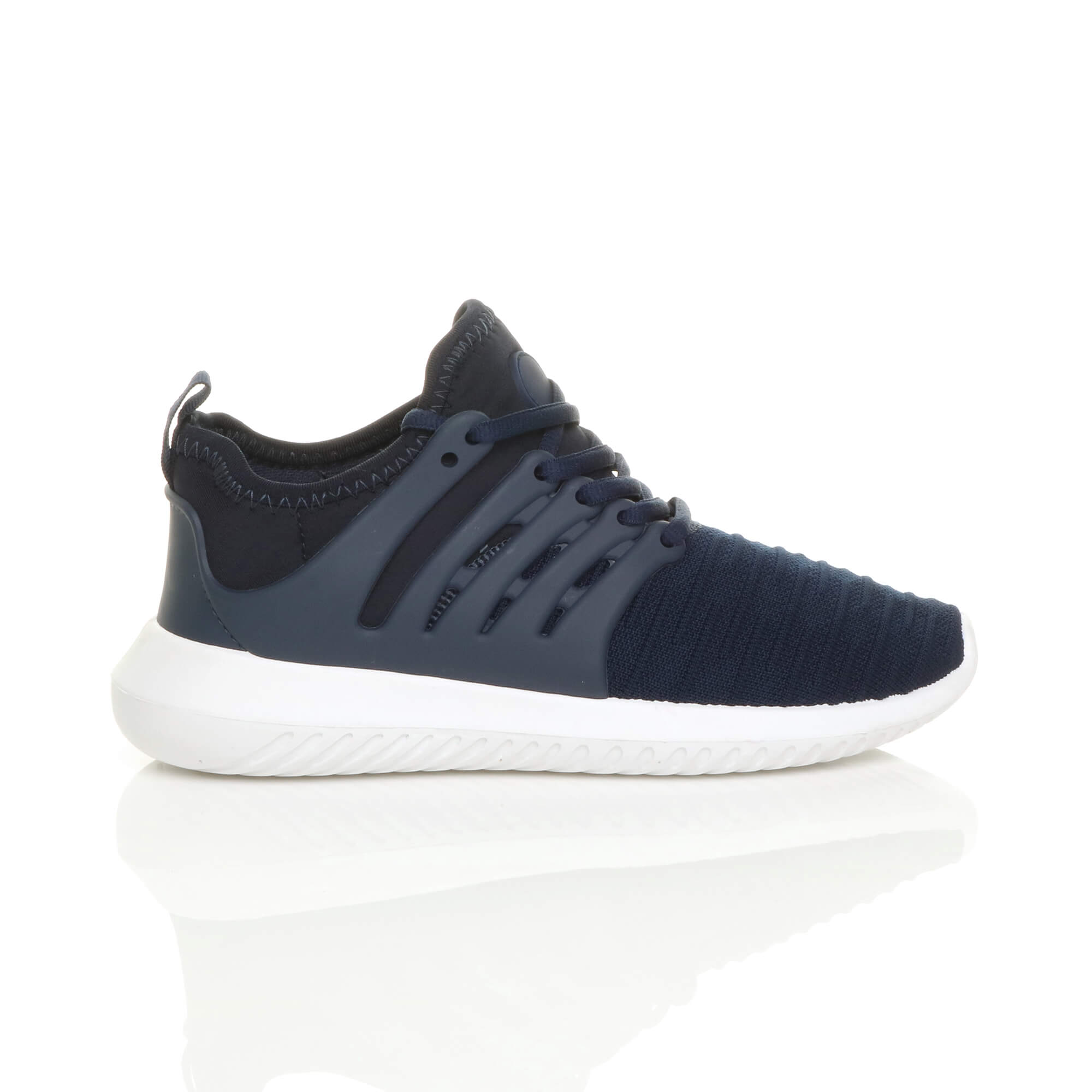 Navy Blue AJVANI Navy Blue Lace Up Trainers, Image 2 of 5