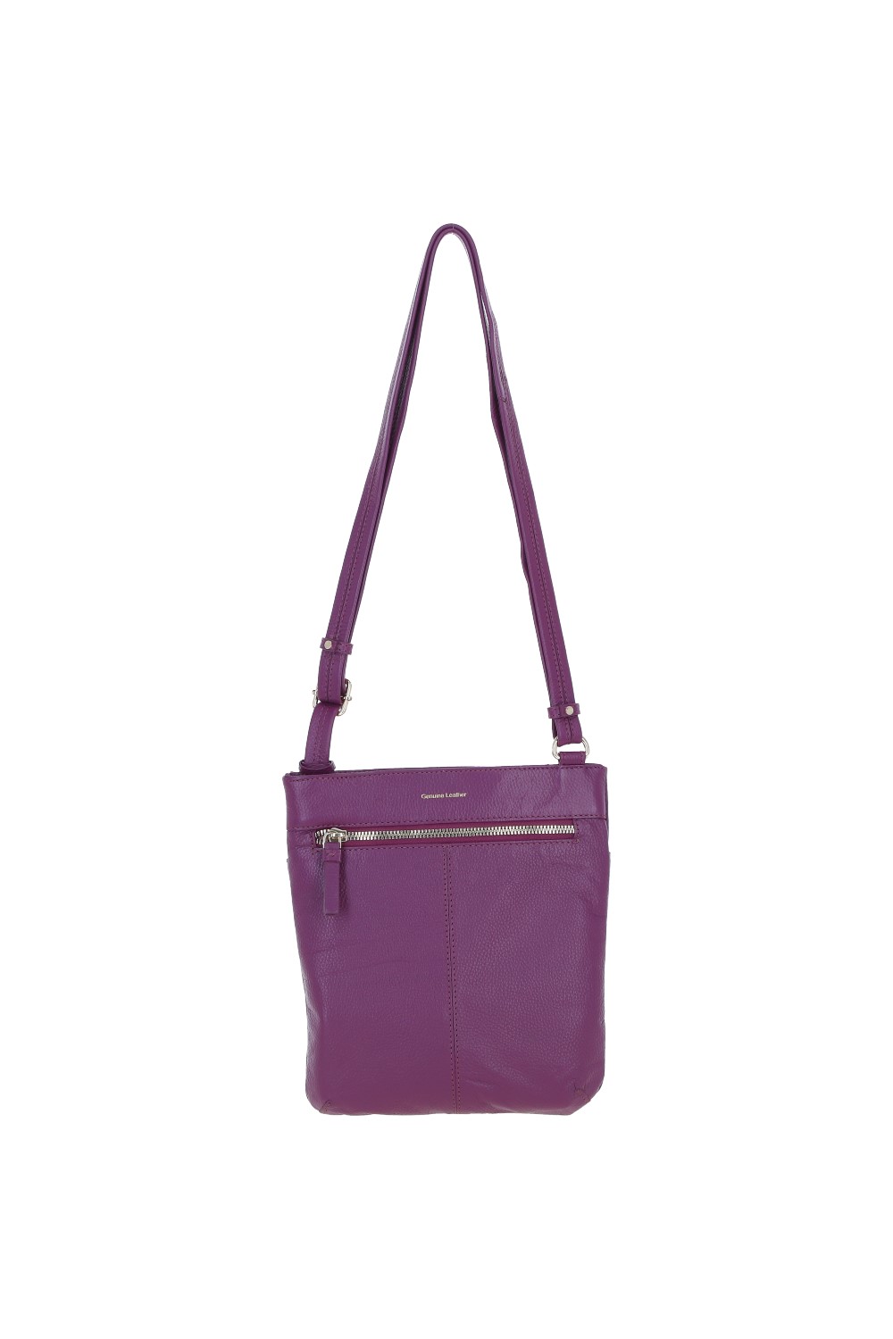 Raspberry 'Five CB' Real Leather Cross Body Bag, Image 4 of 5