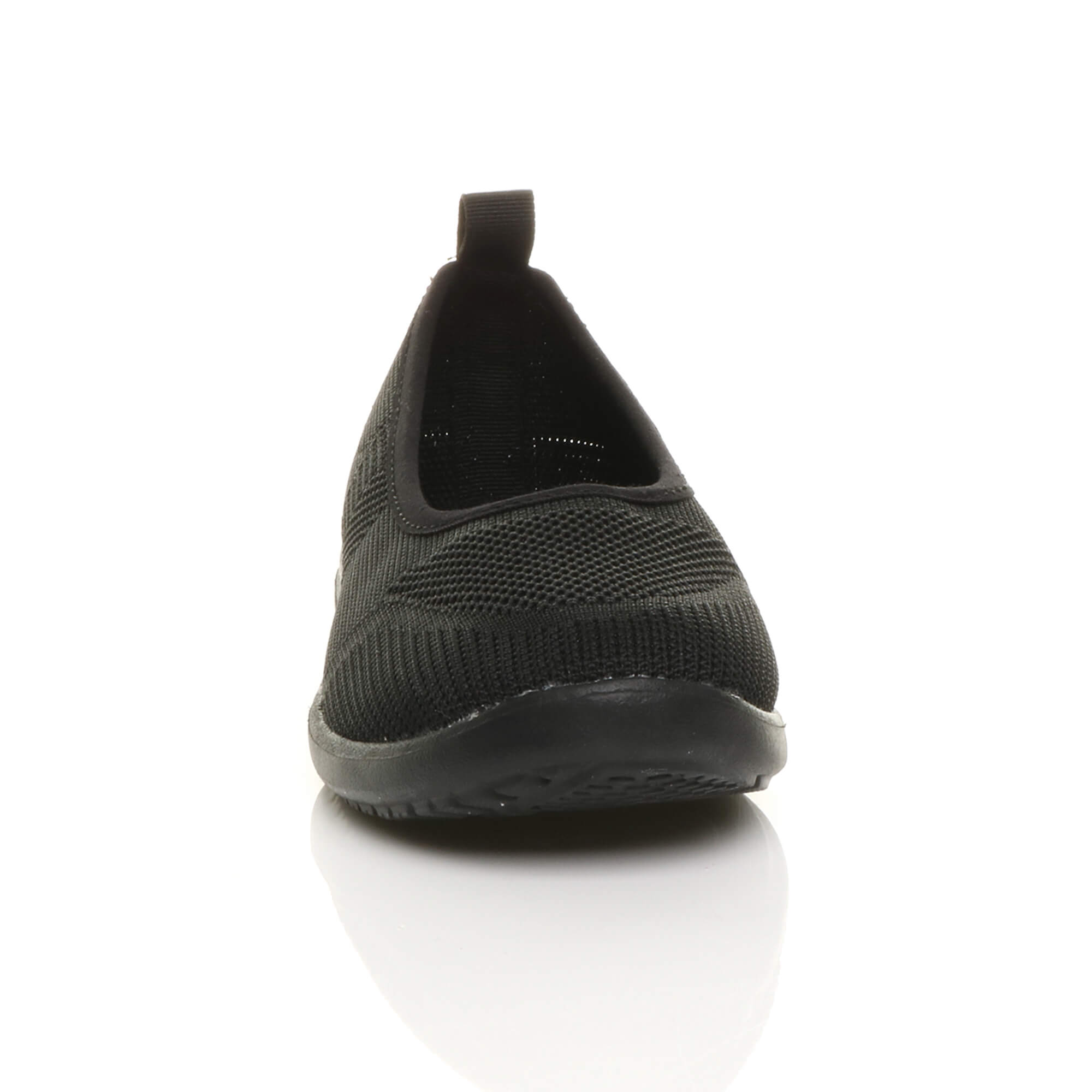 Black AJVANI Black Flat Comfort Slip On Trainers, Image 6 of 6