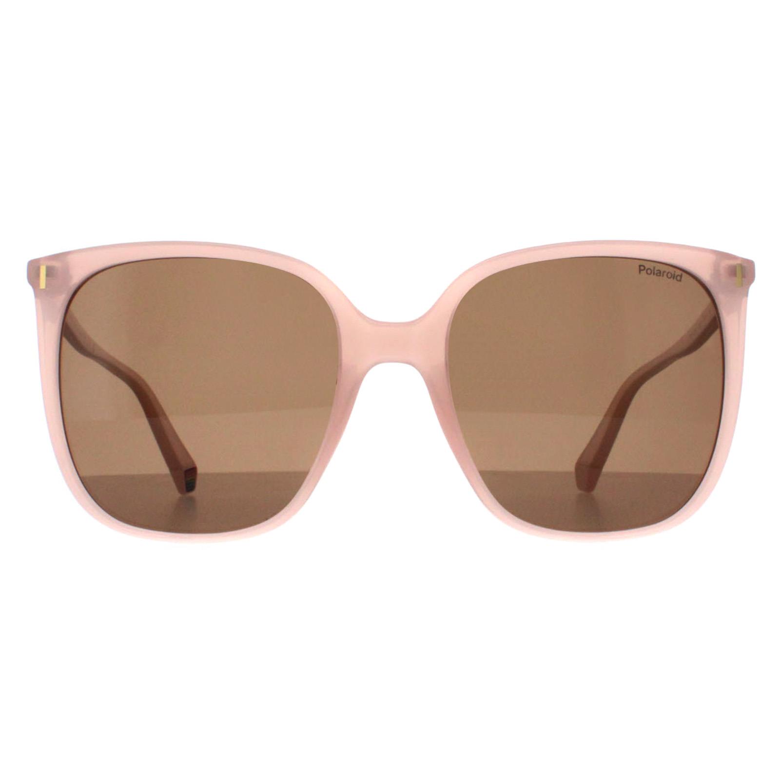 Pink Polaroid Pink Square Pink Bronze Polarized PLD 6218/S, Image 1 of 4