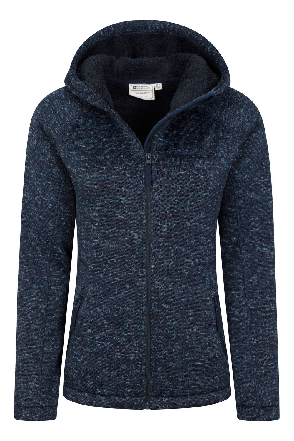 Navy Nevis Faux Fur Lined Full Zip Hoodie, Image 5 of 5