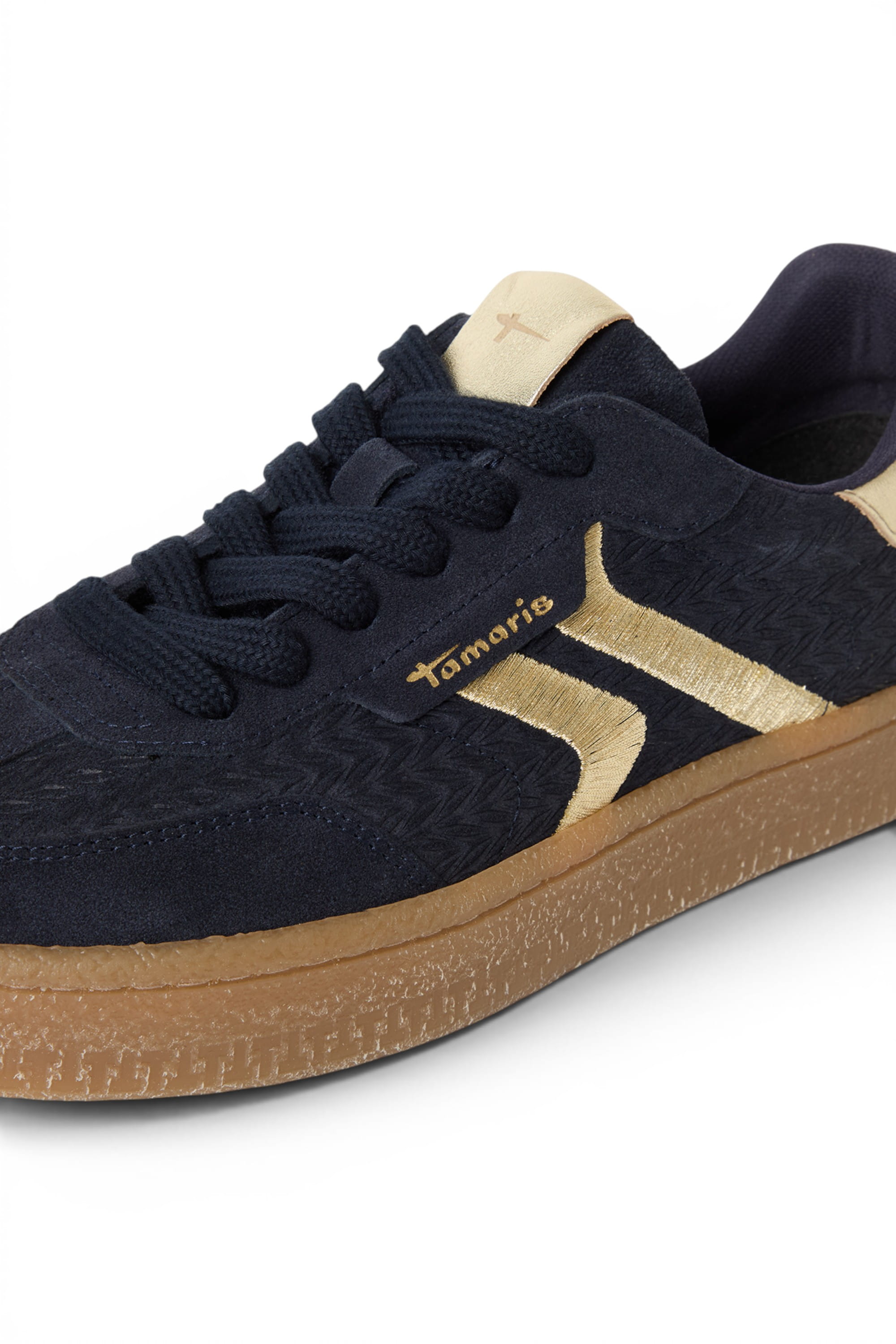 Navy Leather Trainers Sneaker Shoes, Image 5 of 7