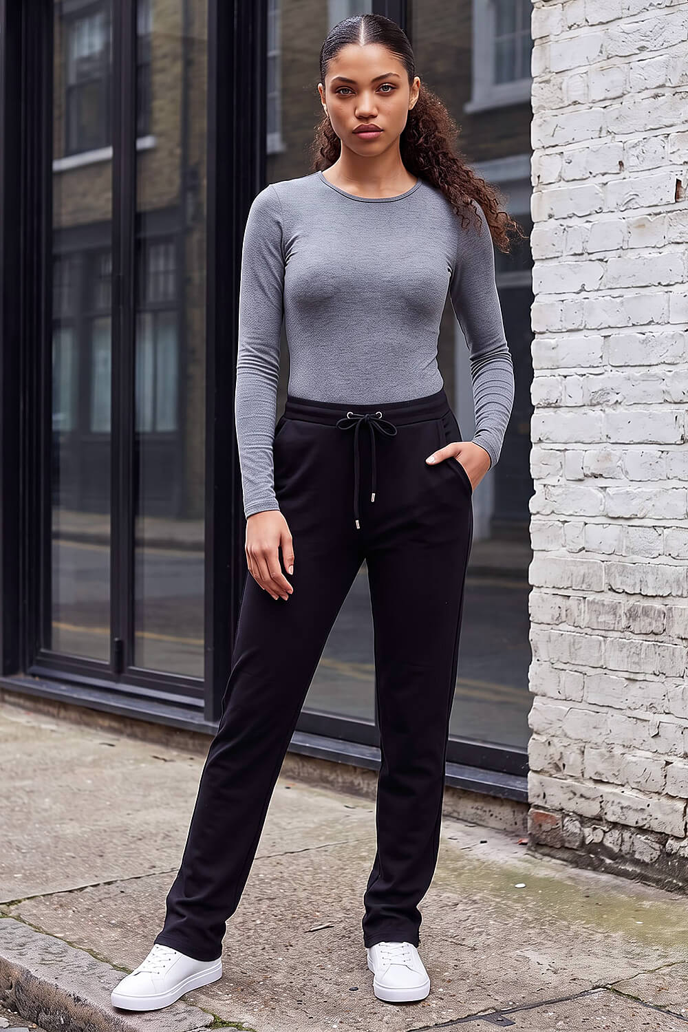 Roman Petite Women's Black Premium Stretch Trouser Size 10