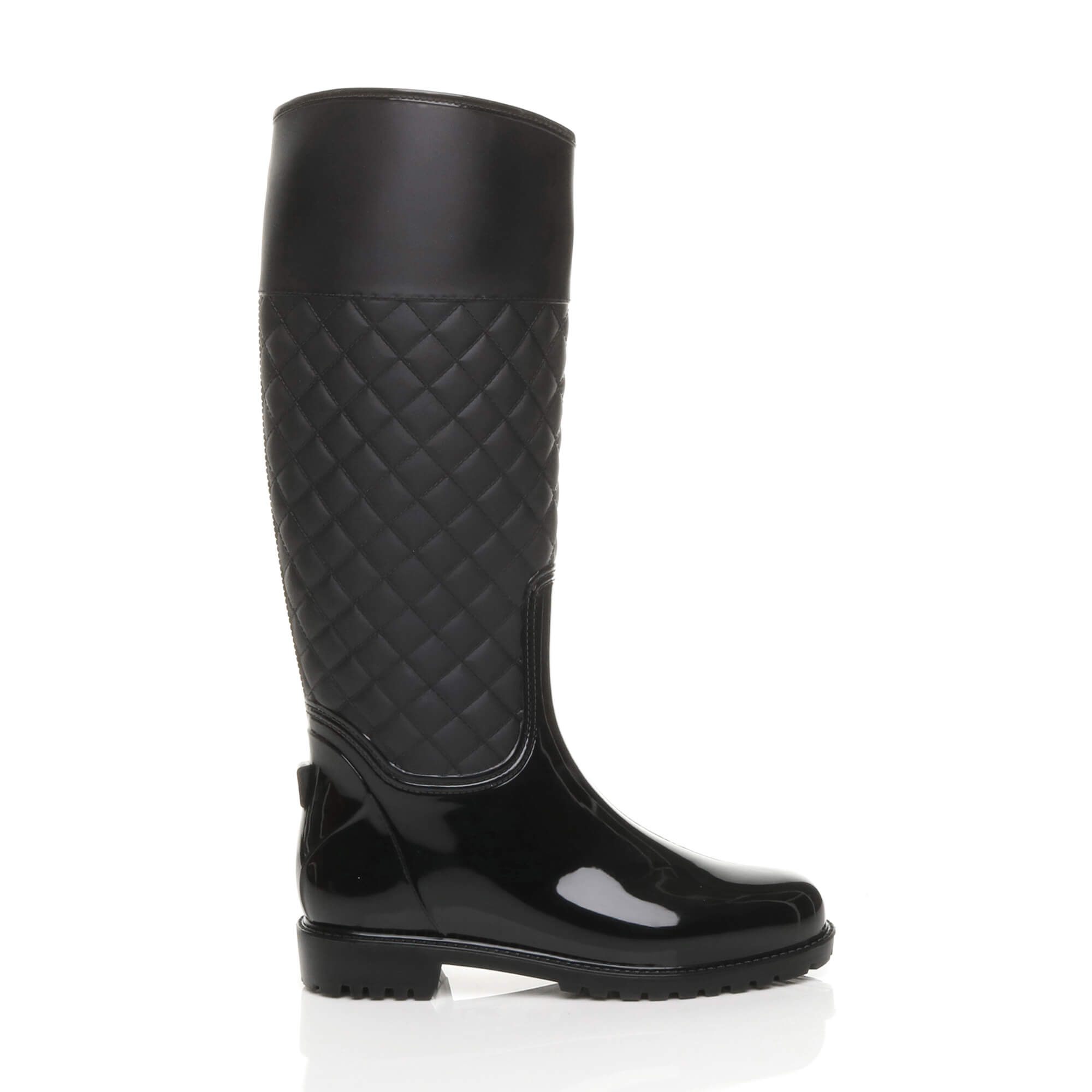 Black Festival Camping Waterproof Wellington Wellies, Image 2 of 6