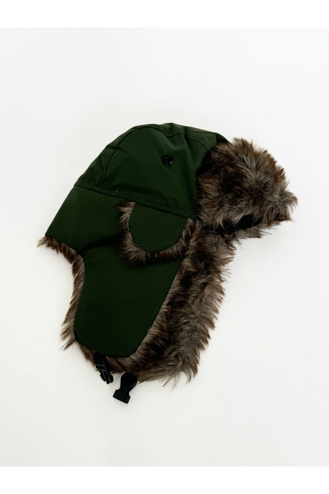 Green Tapper Hat with Faux Fur Lining, Image 2 of 2