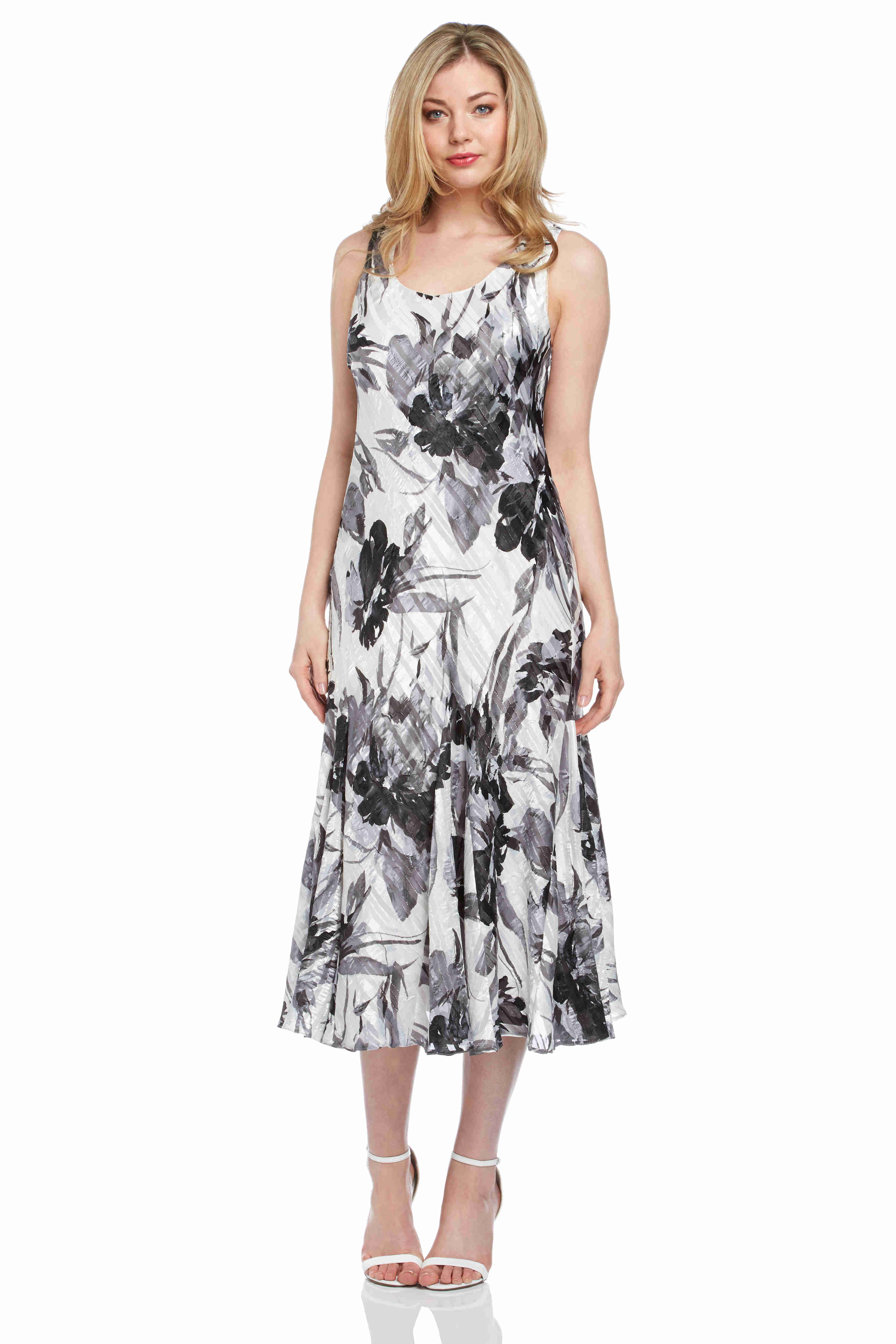 Ivory Crushed Bias Cut Satin Dress, Image 1 of 5