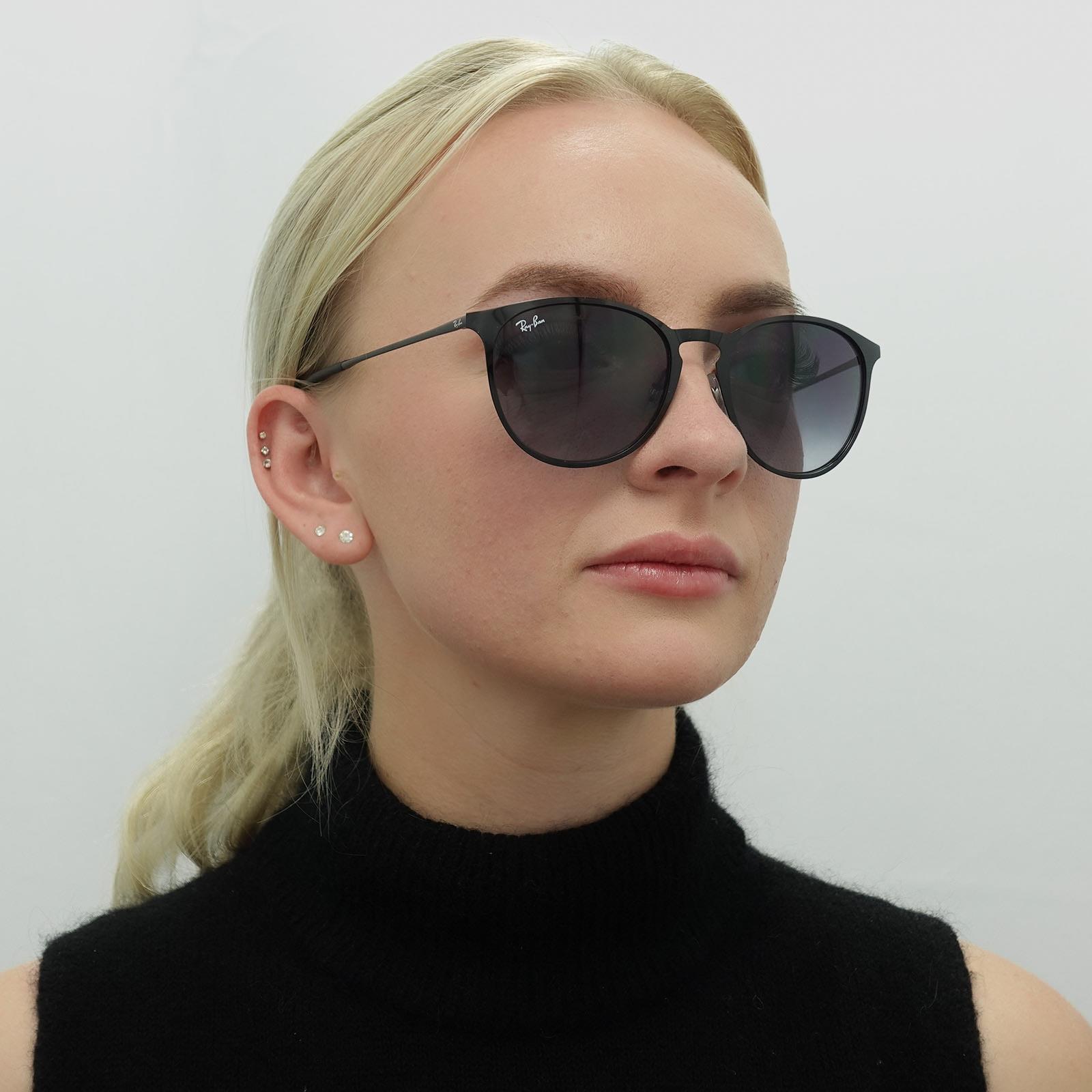 Black Round Black Grey Gradient Erika Metal 3539 Sunglasses, Image 6 of 6