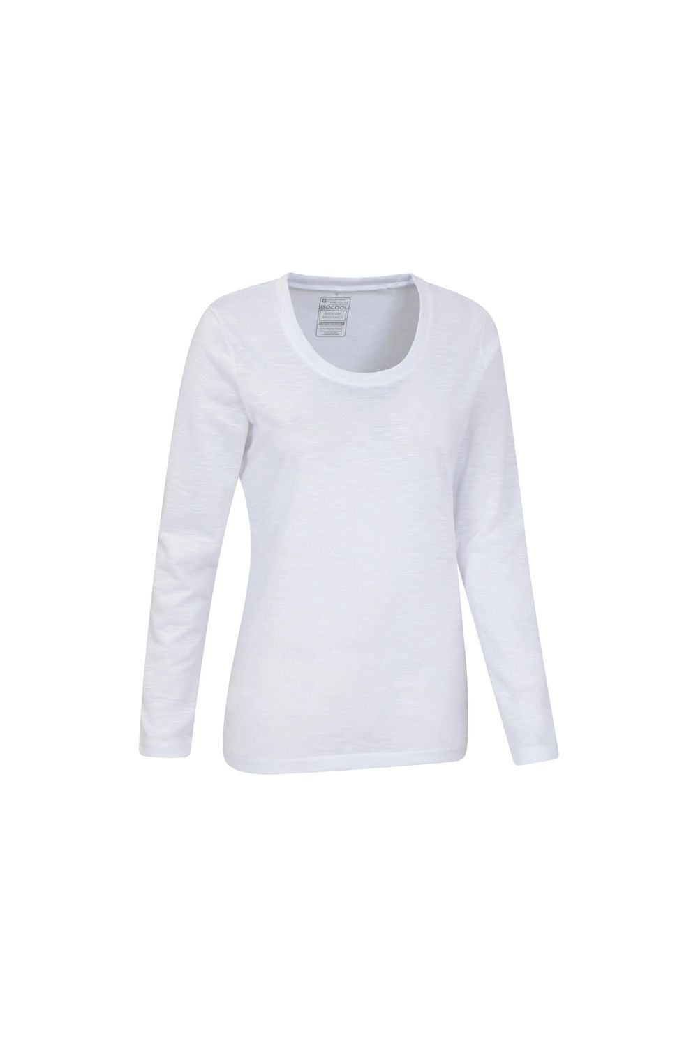 White Agra Slub Long Sleeved Top, Image 4 of 4