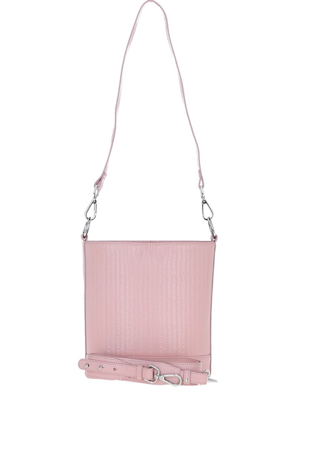 Pink Ashwood Leather Pink Elegant Crossbody Bucket Bag, Image 2 of 6