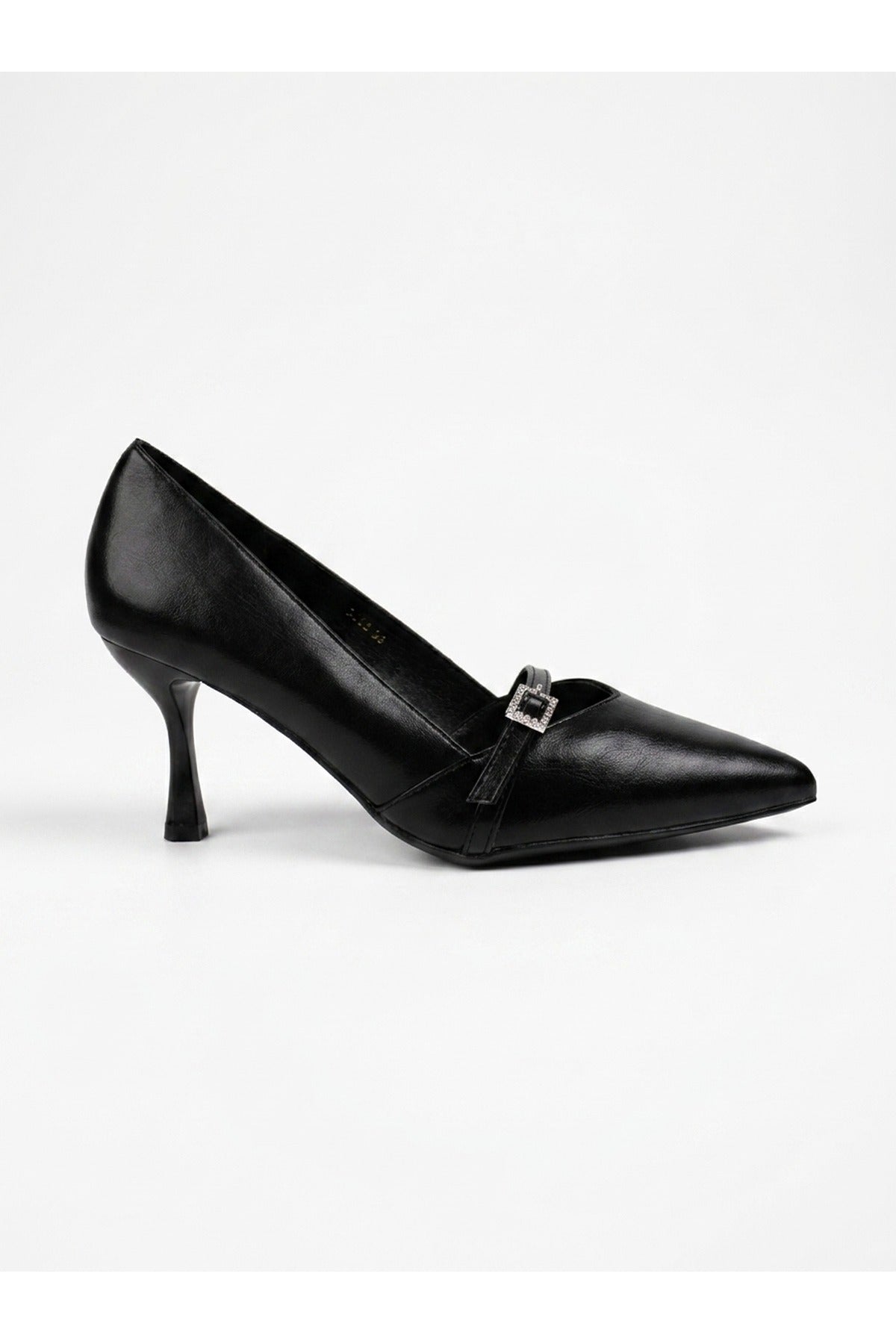Black iKrush Black Theia Pointed Toe Embellished Strap Shoes, Image 1 of 5