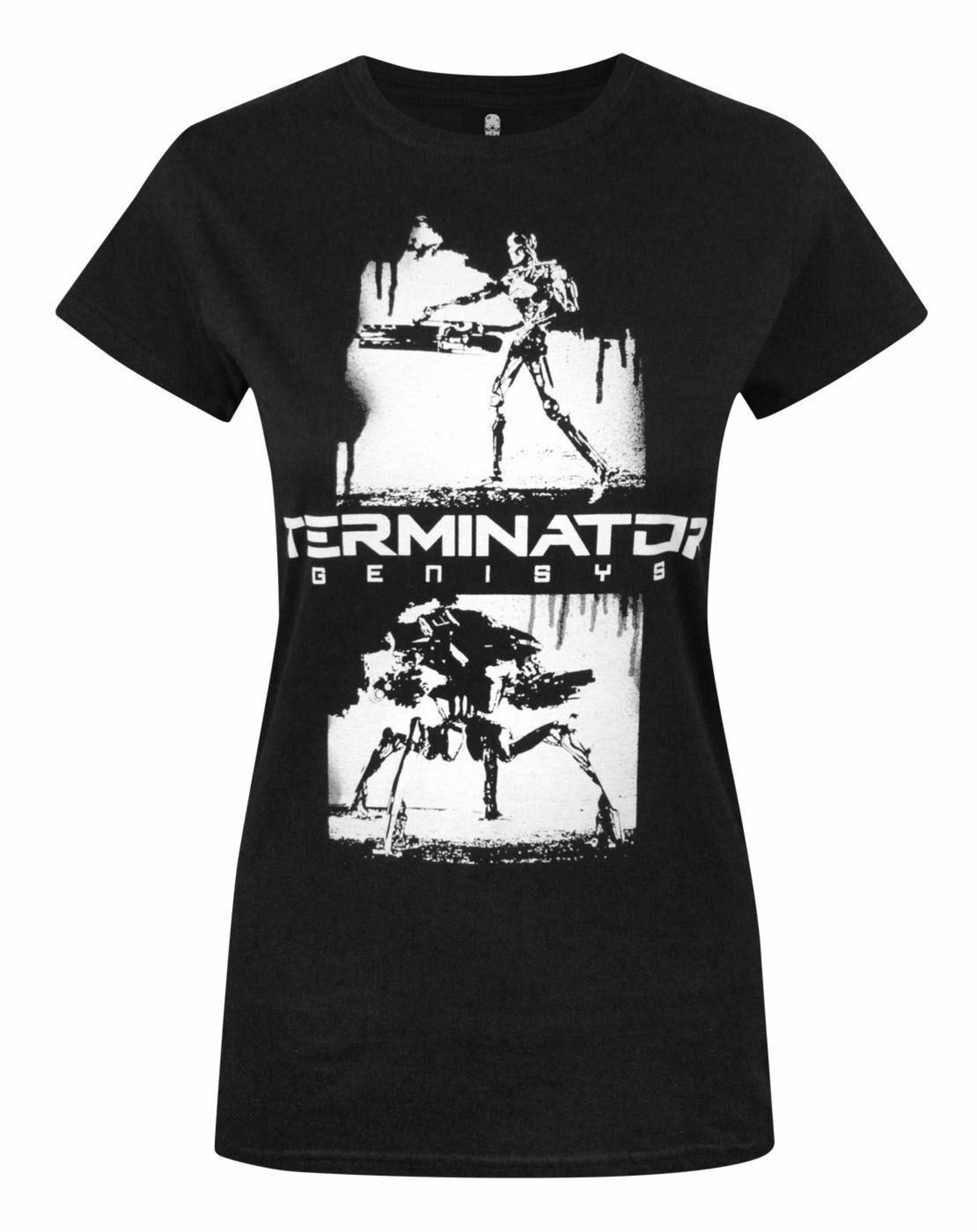 Black Terminator Genisys Graffiti Women's T-Shirt, Image 1 of 1
