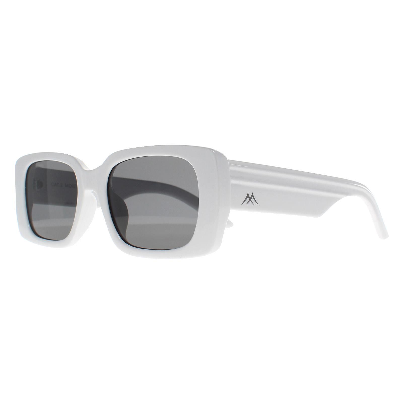 White Montana White Rectangle Shiny White Smoke Polarized MP194, Image 2 of 4