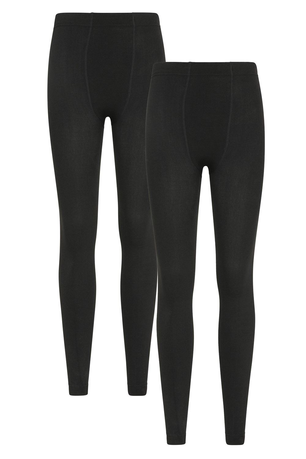 Black Fleece Lined Thermal Leggings (Pack Of 2)