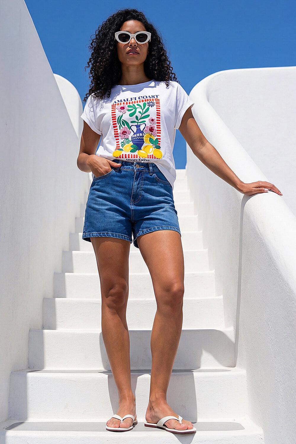 Ivory Amalfi Coast Beaded T-Shirt, Image 3 of 4