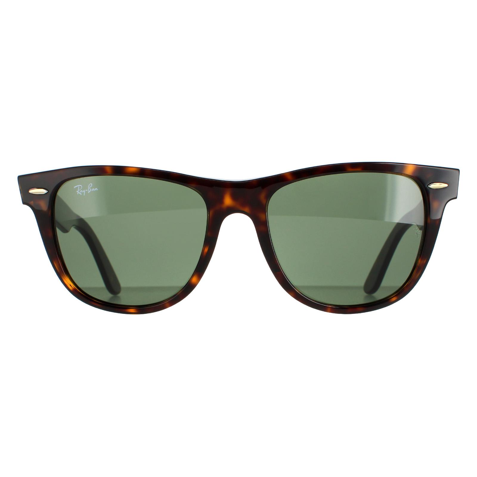 Brown Ray-Ban Brown Rectangle Tortoise Green Sunglasses, Image 1 of 6