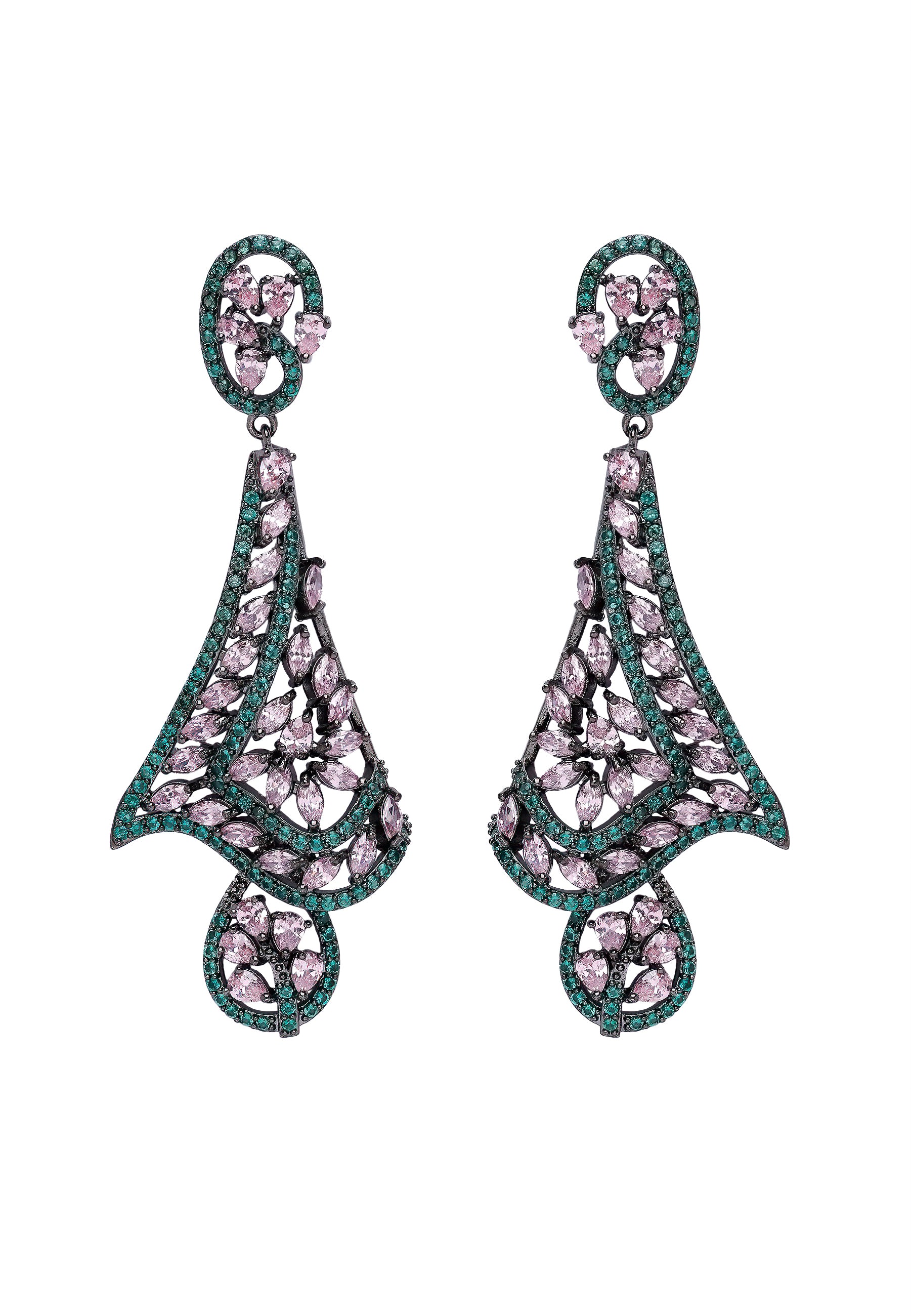 Green Diva Vintage Drop Earrings