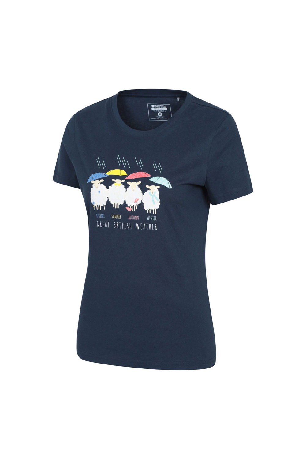 Navy Great British Weather TShirt, Image 3 of 4