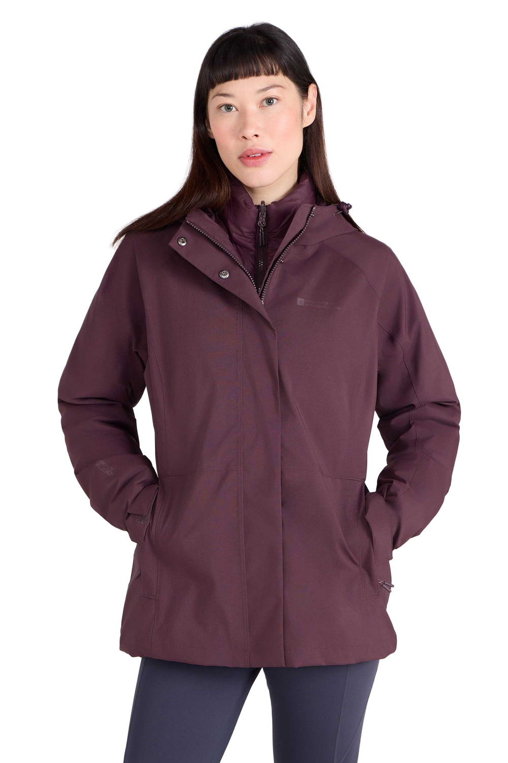 Burgundy Alaskan 3 in 1 Padded Jacket, Image 1 of 7