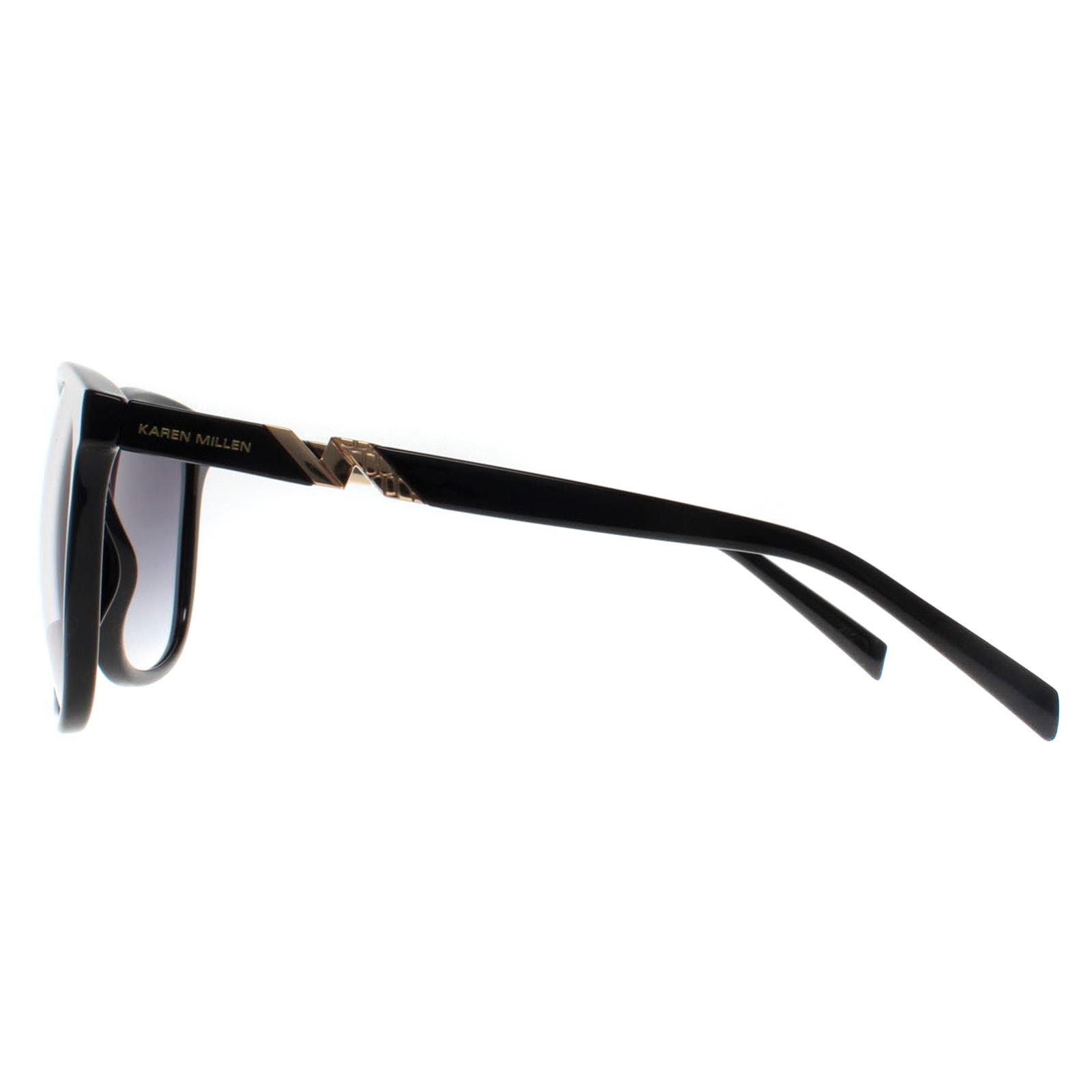 Black Karen Millen Black Round Black Grey KM5057, Image 3 of 6