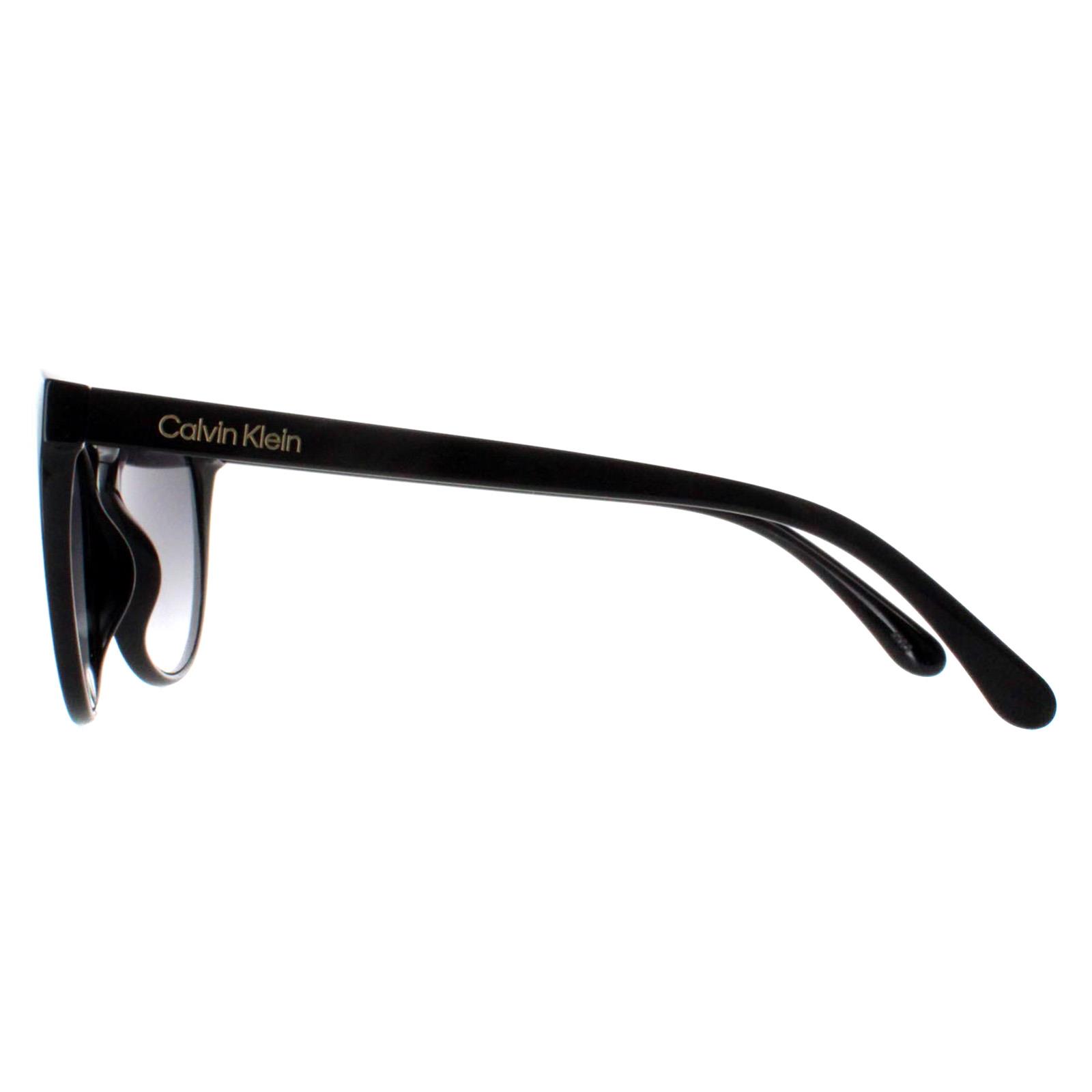 Black Calvin Klein Black Cat Eye Shiny Black Grey Gradient CK22552S, Image 3 of 4