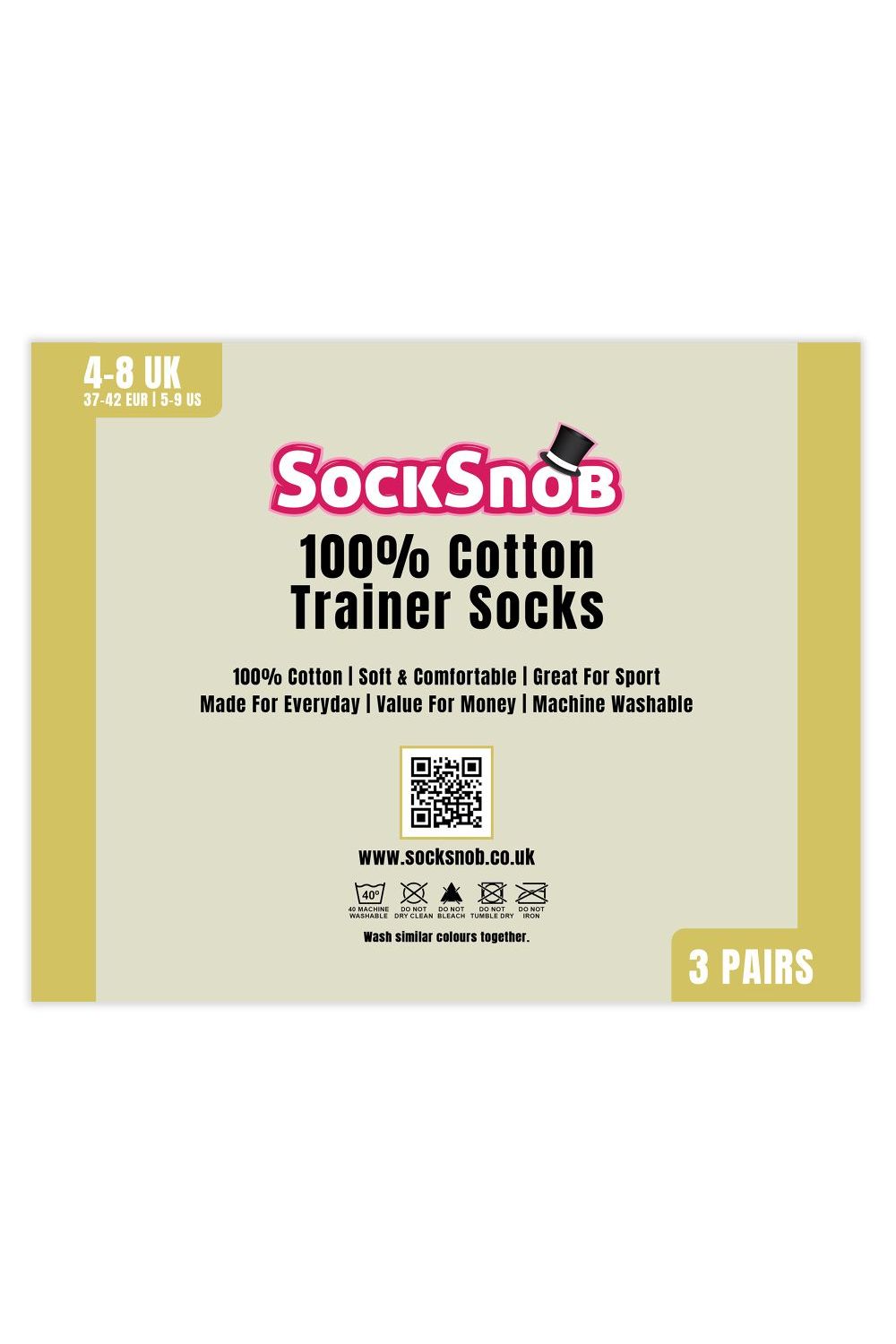 Black 3 Pack Wo 100% Cotton Trainer Socks, Image 2 of 5