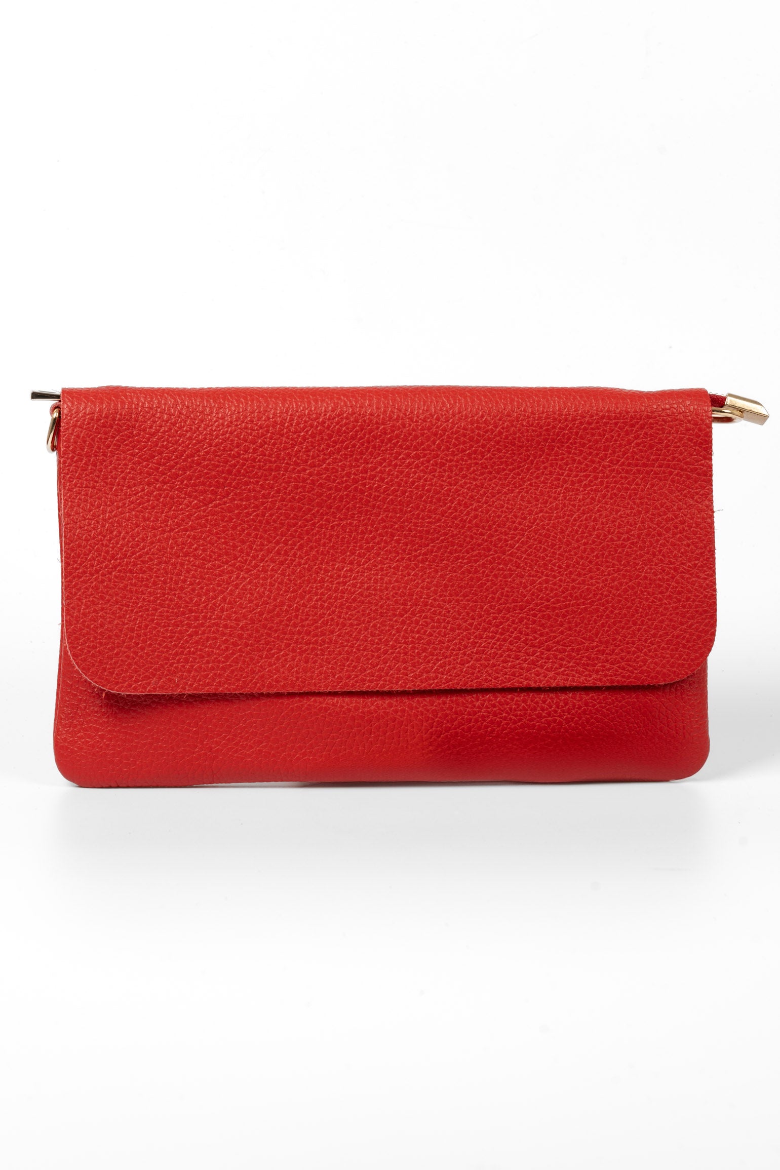 Red Italian Leather Clutch Bag, Image 1 of 3
