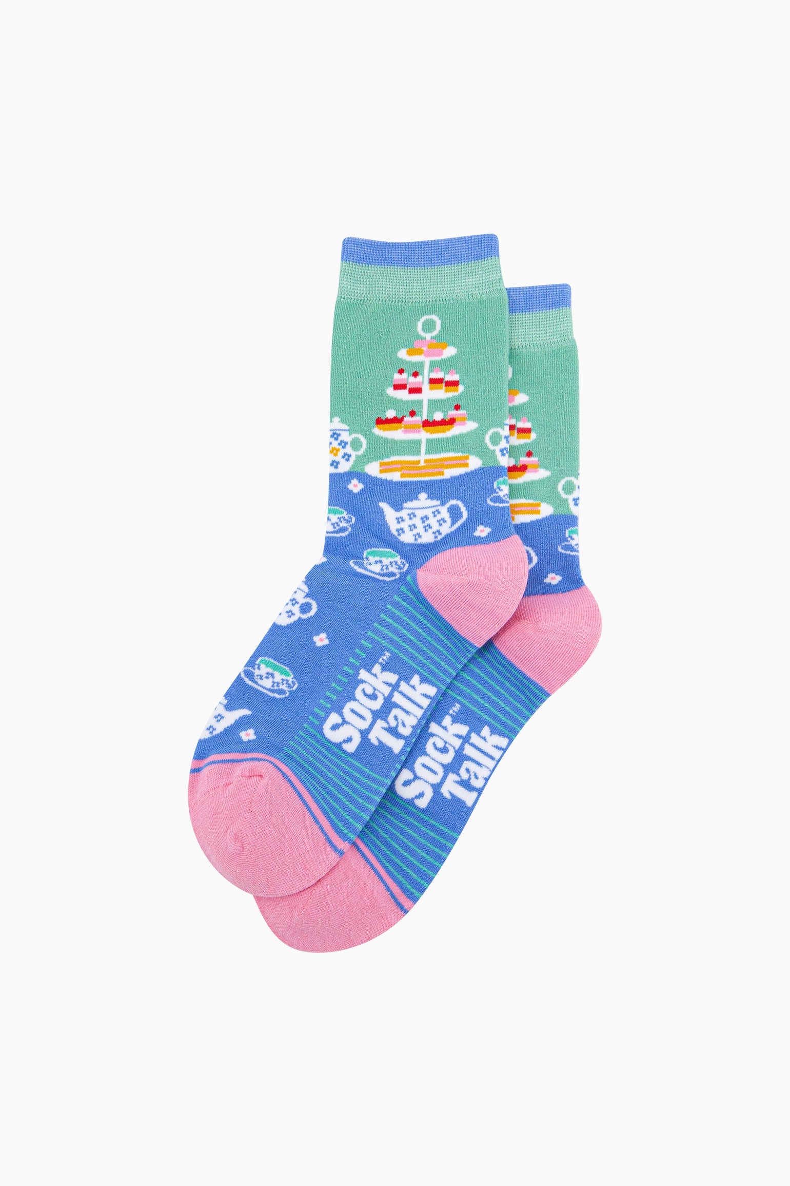 Multi Afternoon High Tea Bamboo Socks, Image 3 of 4