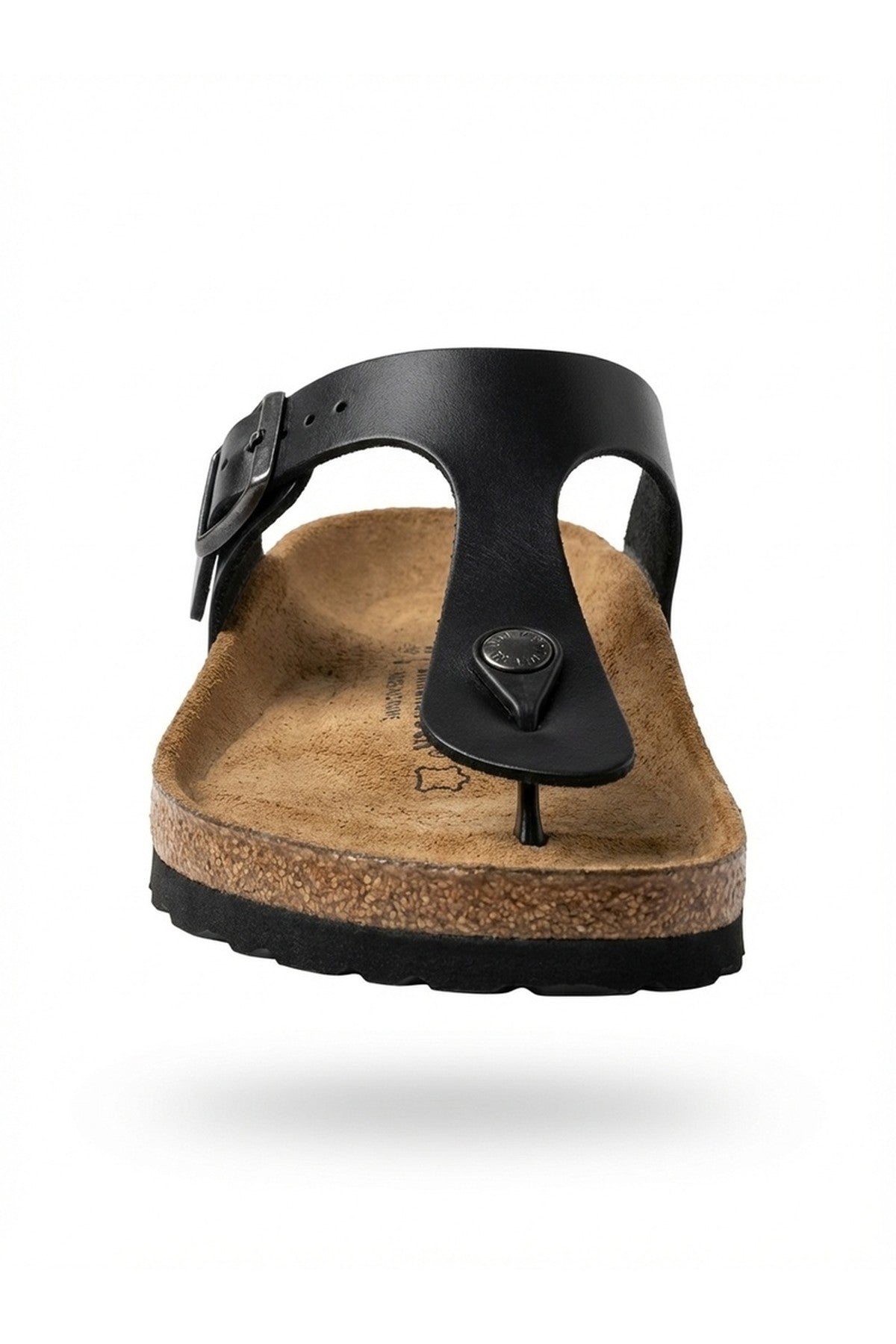 Black iKrush Black Jules Cork Base Buckle Sandal, Image 5 of 5