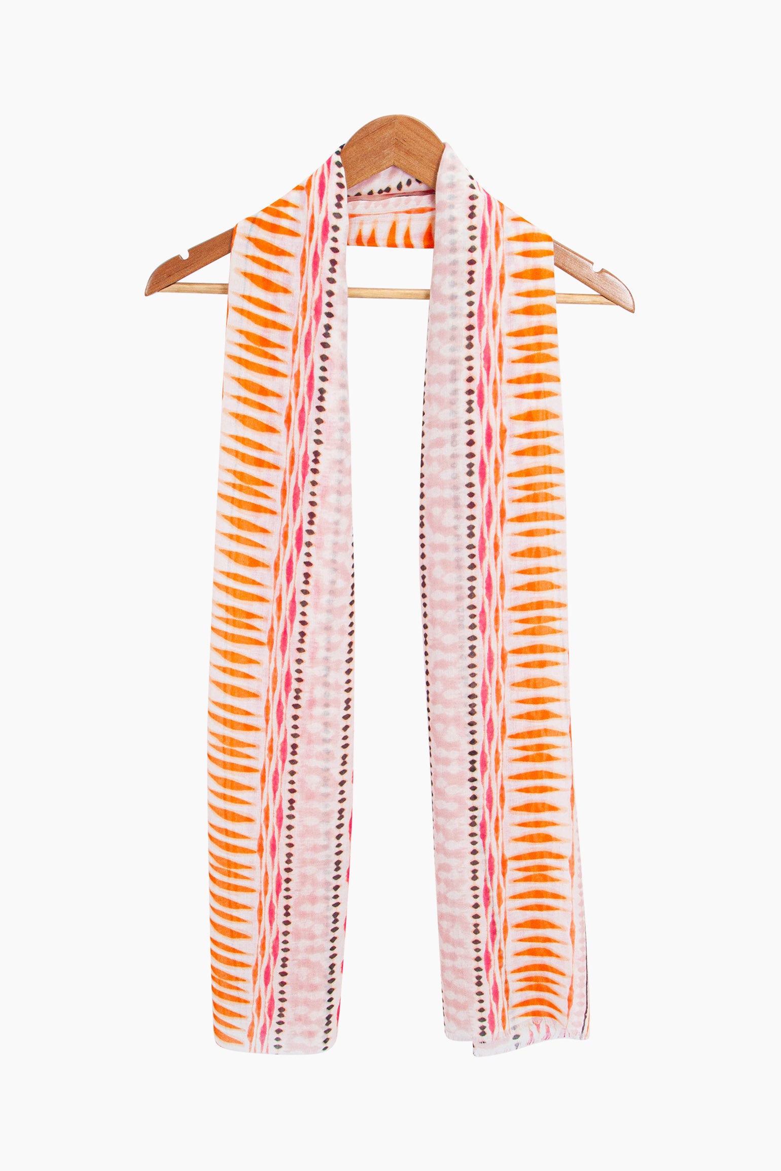 Pink Sarta Pink Geometric Boho Lightweight Scarf, Image 5 of 5