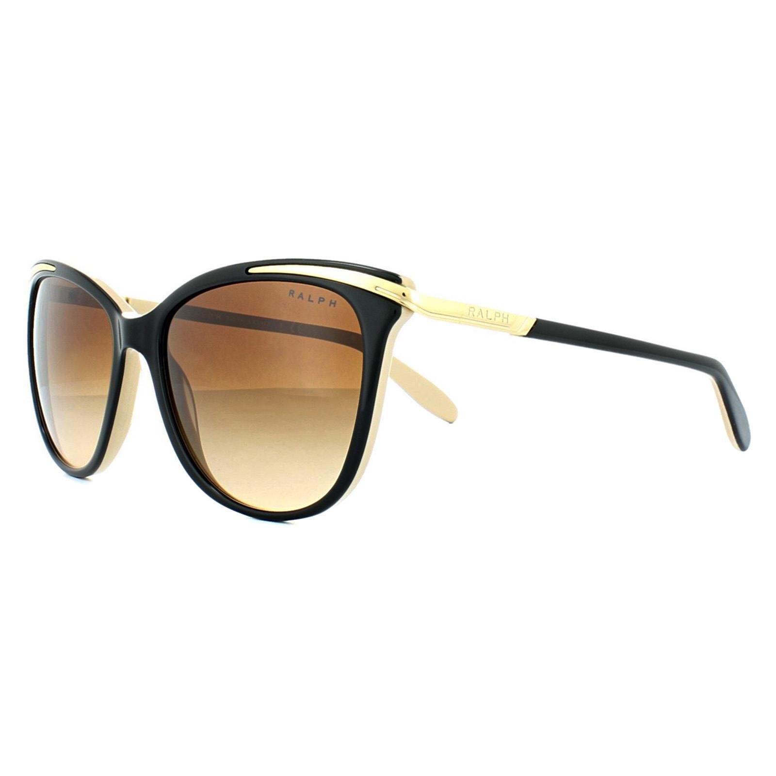 Black Ralph Black Cat Eye Black Brown Gradient Sunglasses, Image 2 of 6