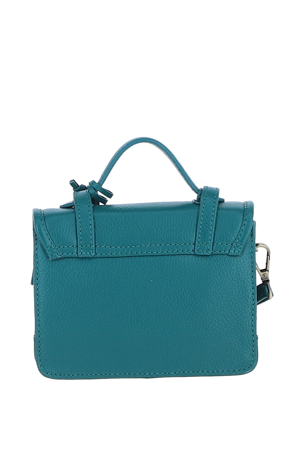 Green Stylish Real Leather Small Satchel Bag, Image 3 of 4