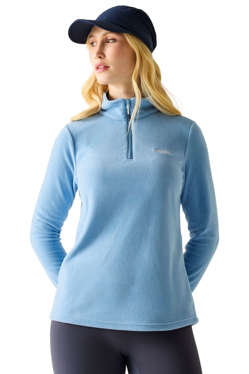 Light Denim Great Outdoors Sweetheart 1/4 Zip Fleece Top, Image 4 of 4