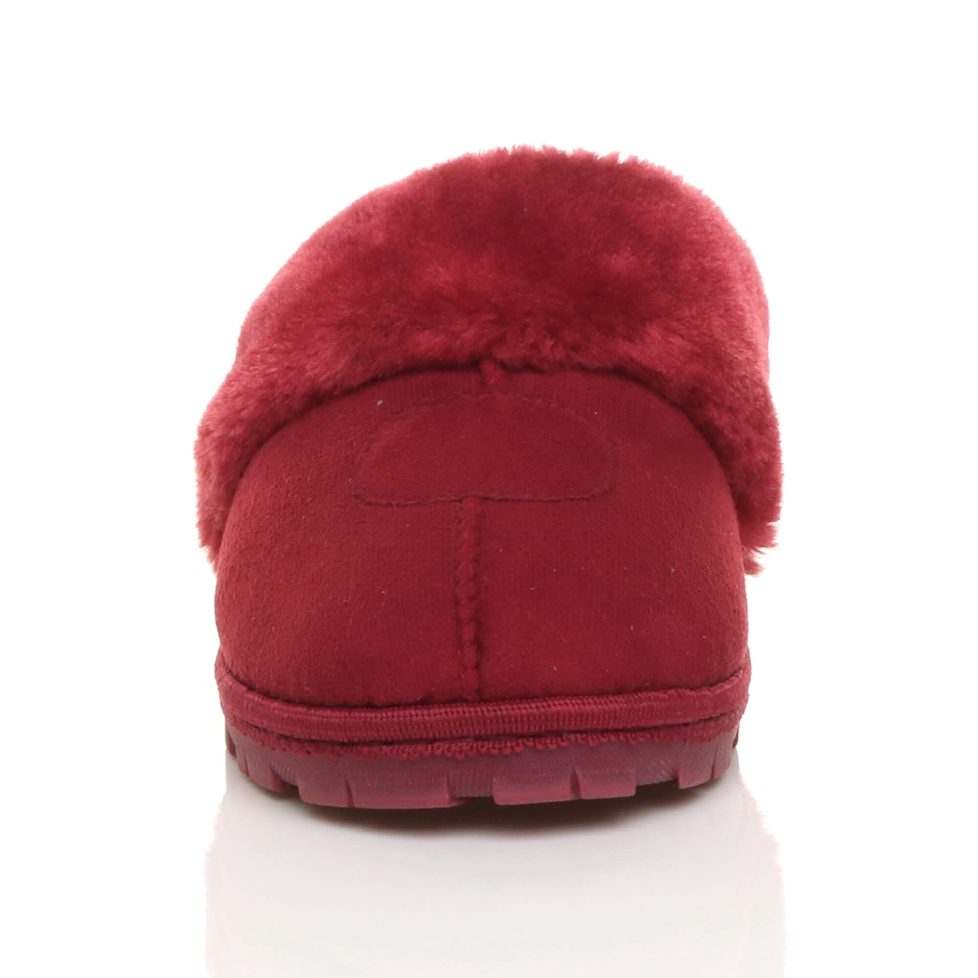 Bordeaux Faux Fur Lined Slip On Memory Foam Mules Slippers, Image 5 of 5