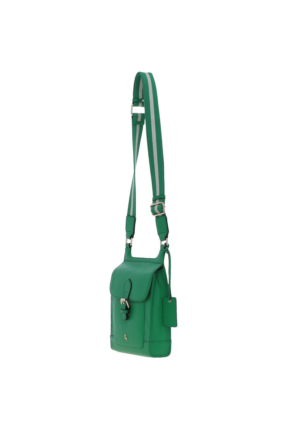 Green 'Eclisse Cuoio' Real Leather Crossbody Bag, Image 3 of 4