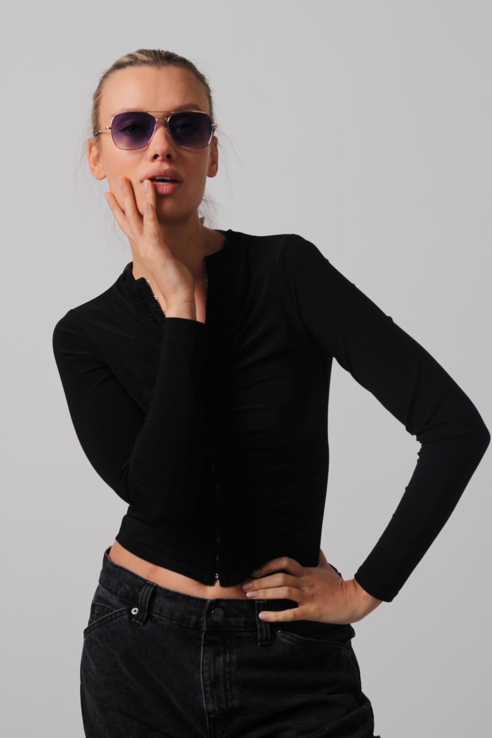 Gold Ruby Rocks MALTA Gold Frame Sunglasses, Image 3 of 4